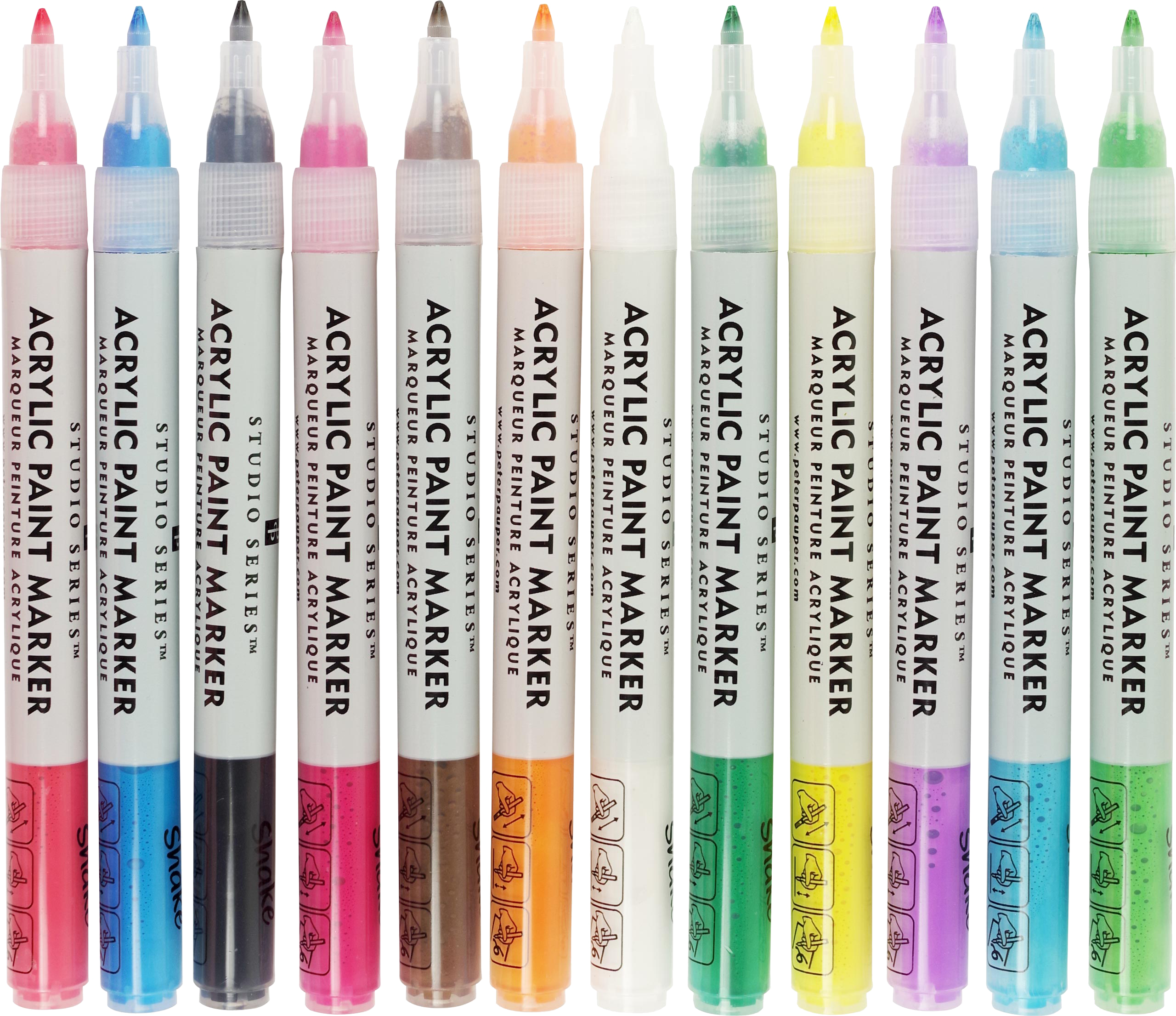 Studio Series Acrylic Paint Markers – Set of 12