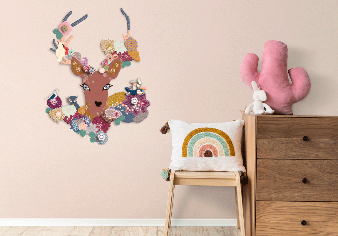 The Flowered Doe Creative Kit by Mon Petit Art | DIY Wall Decor | Forest Theme