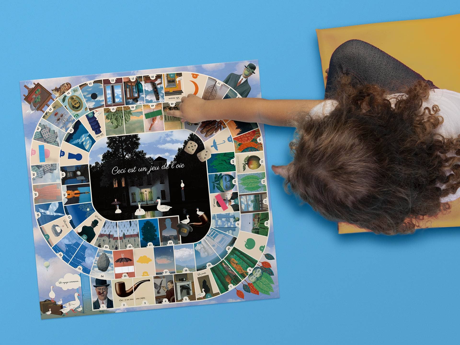 Magritte's Game of the Goose by Mon Petit Art | Surrealist Board Game | Ages 6+