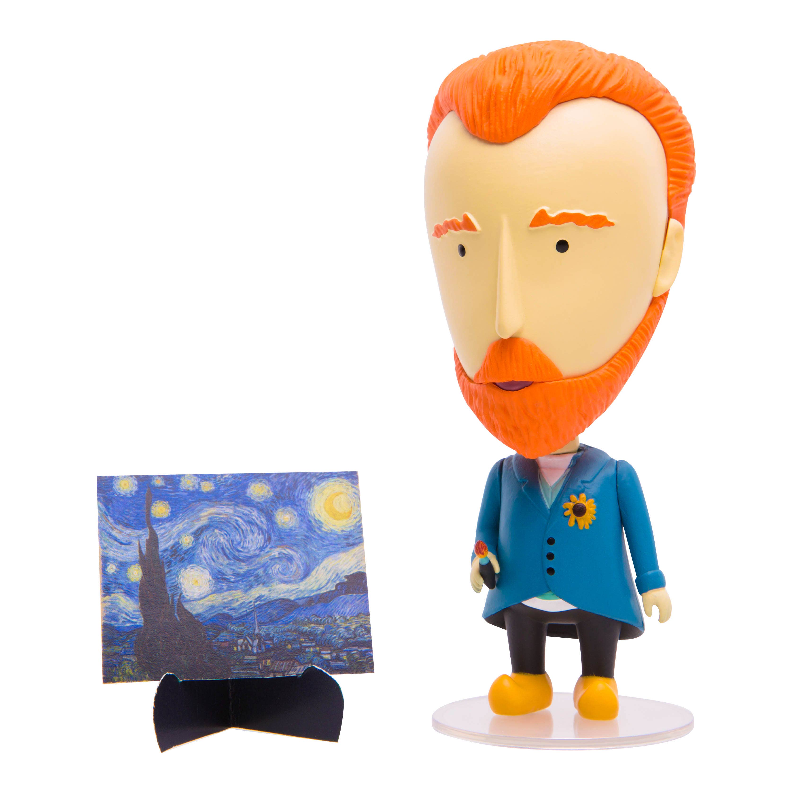 Vincent van Gogh Figurine | 5" Art History Collectible | 2 Removable Ears + Bandaged Ear
