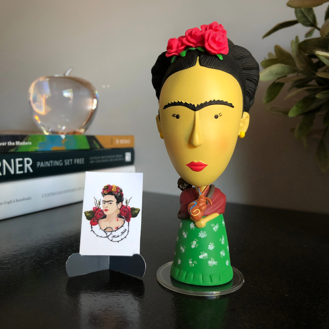 Frida Kahlo Figurine | 5" Art History Collectible | Scented with Wild Rose