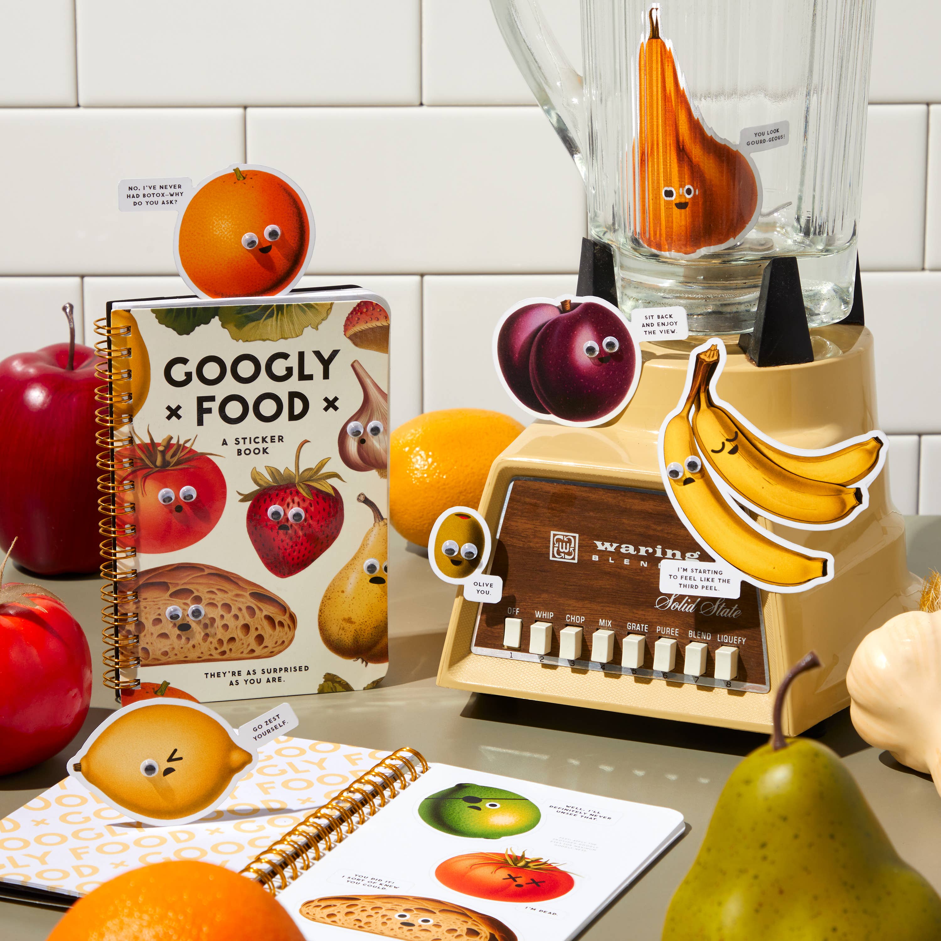 Googly Food Sticker Book by Brass Monkey
