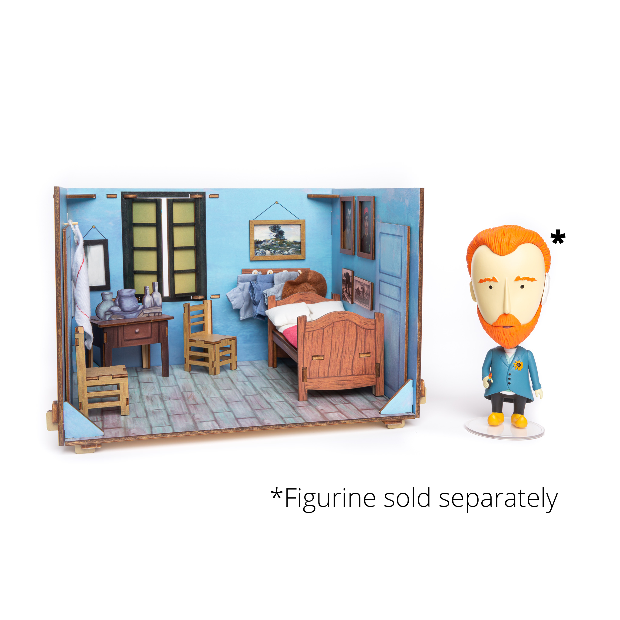 Van Gogh Bedroom in Arles Miniature Room | 9" Diorama | Easy Assembly