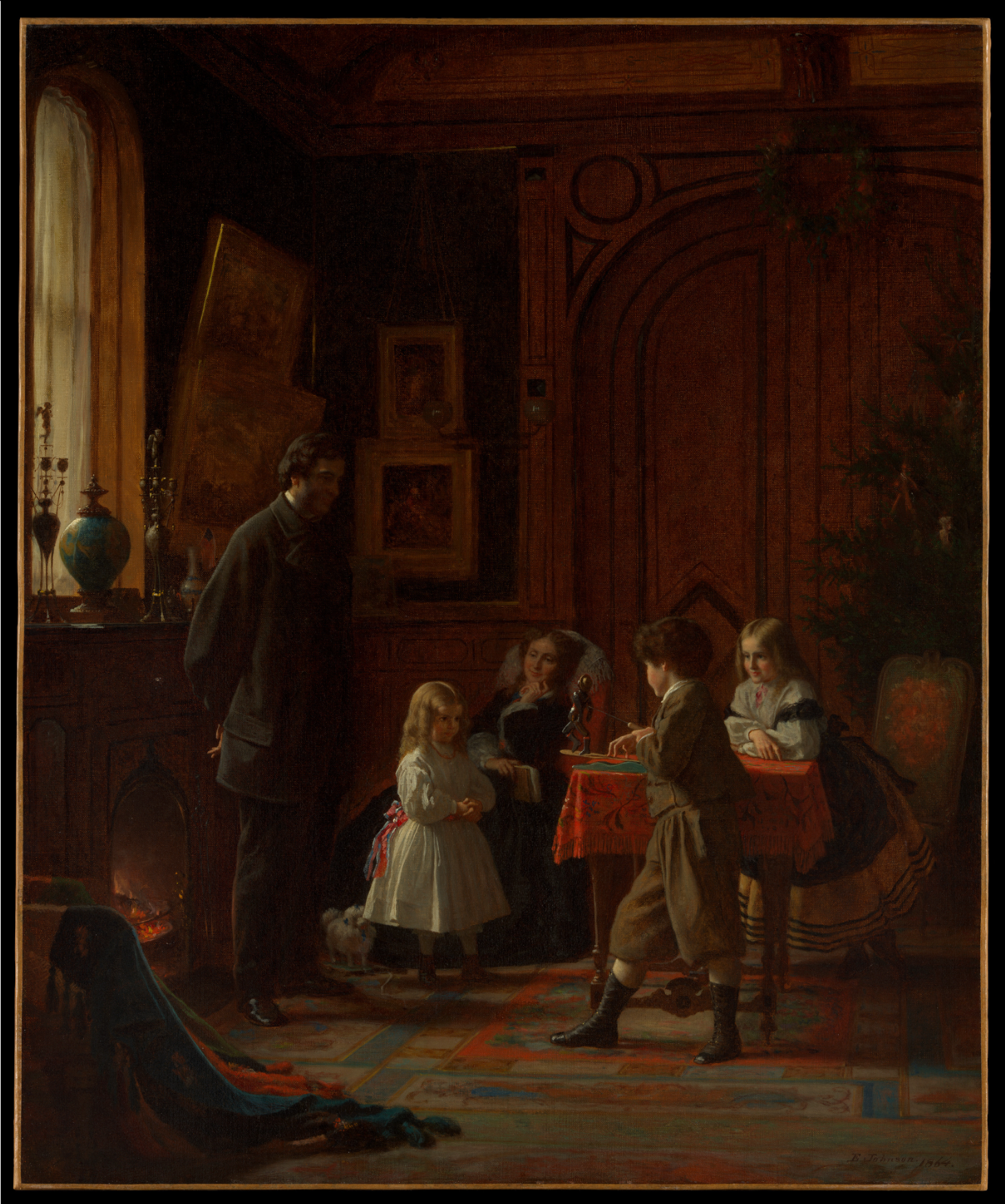 Eastman Johnson – Christmas-Time, The Blodgett Family