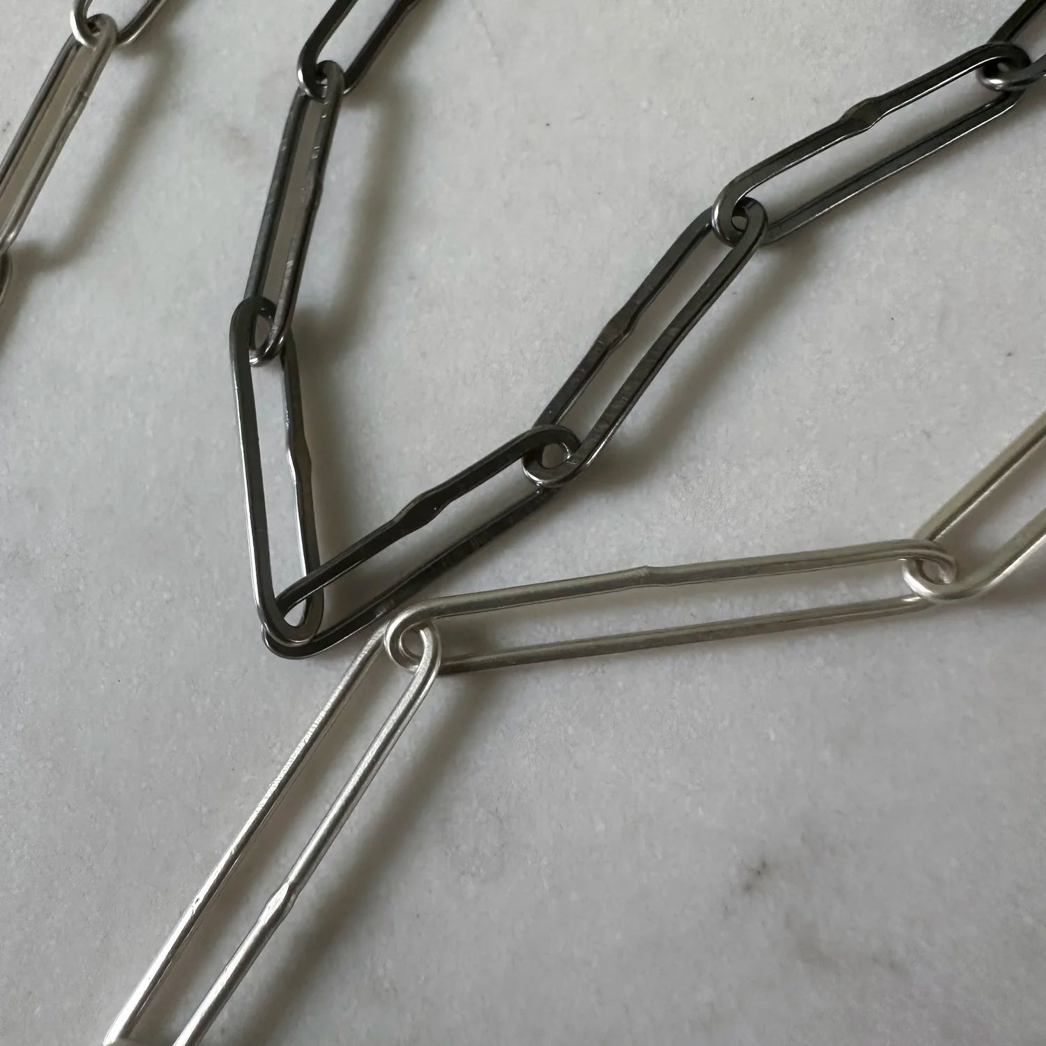 Handmade Chain Necklace – Sterling Silver (Various Lengths & Finishes)