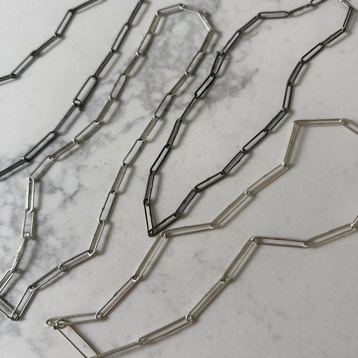 Handmade Chain Necklace – Sterling Silver (Various Lengths & Finishes)