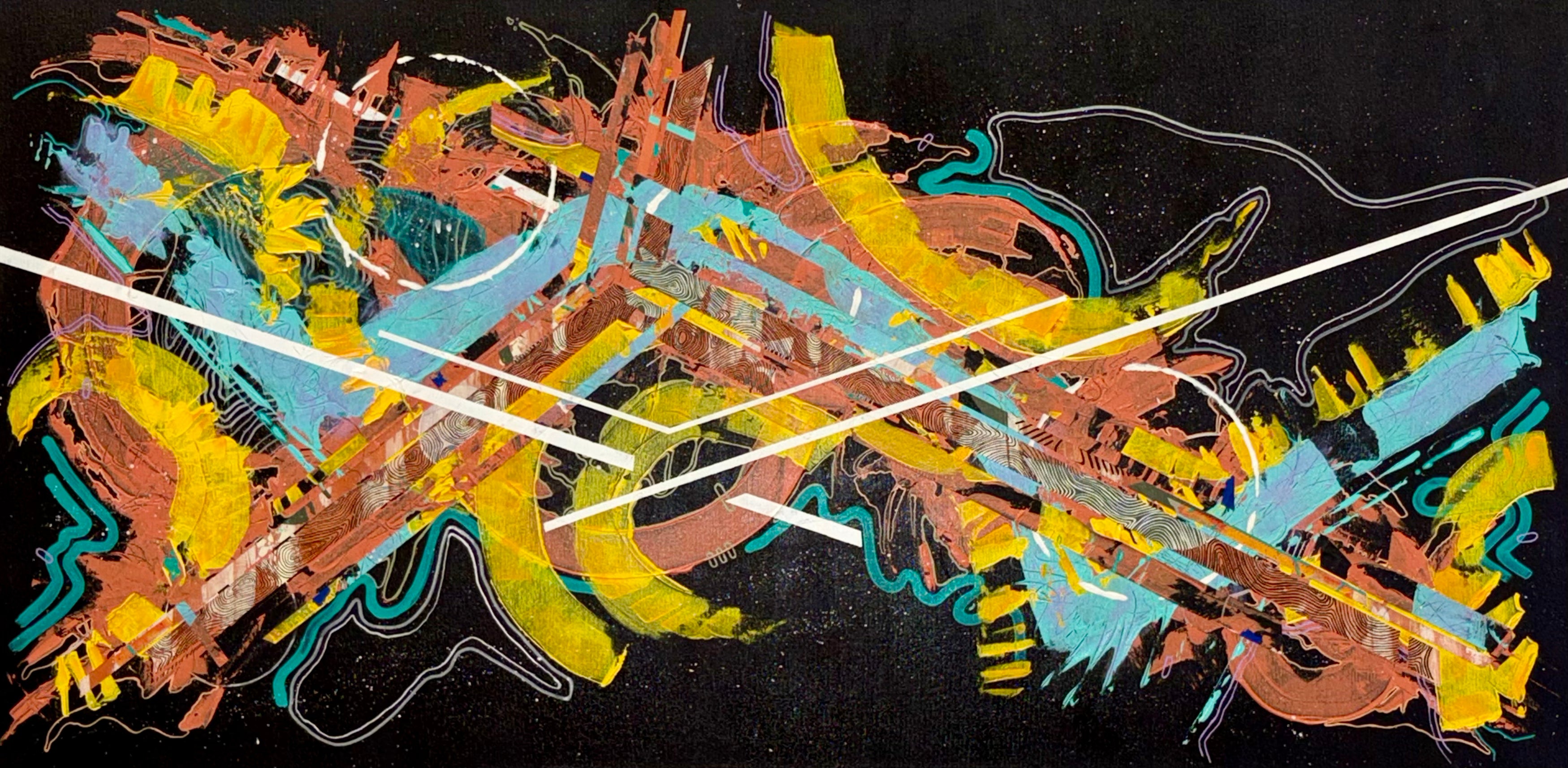 Conversion | 24" x 48" | Acrylic and Masking Tape on Canvas (2022)
