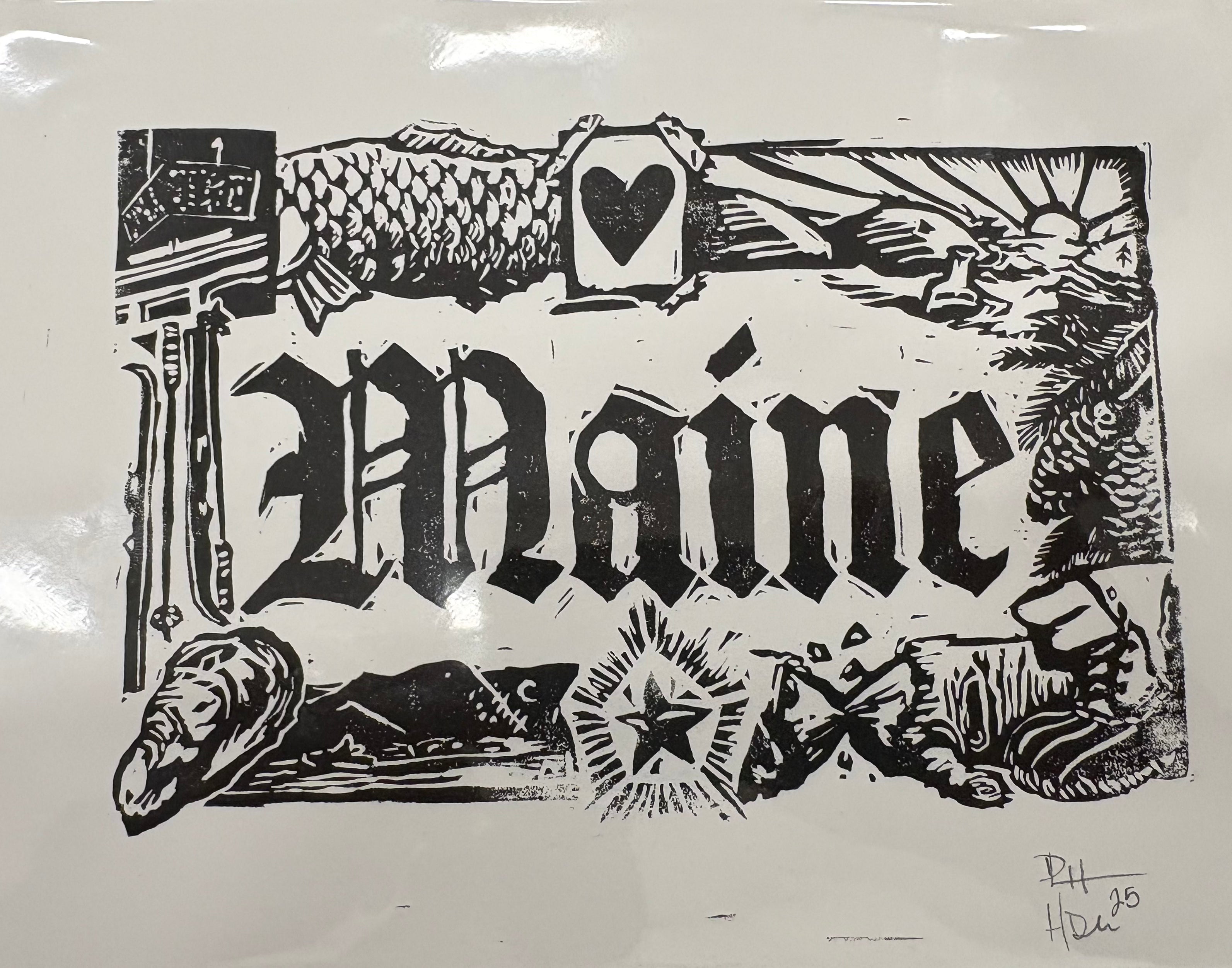 Maine frame - Lil' Guy Prints