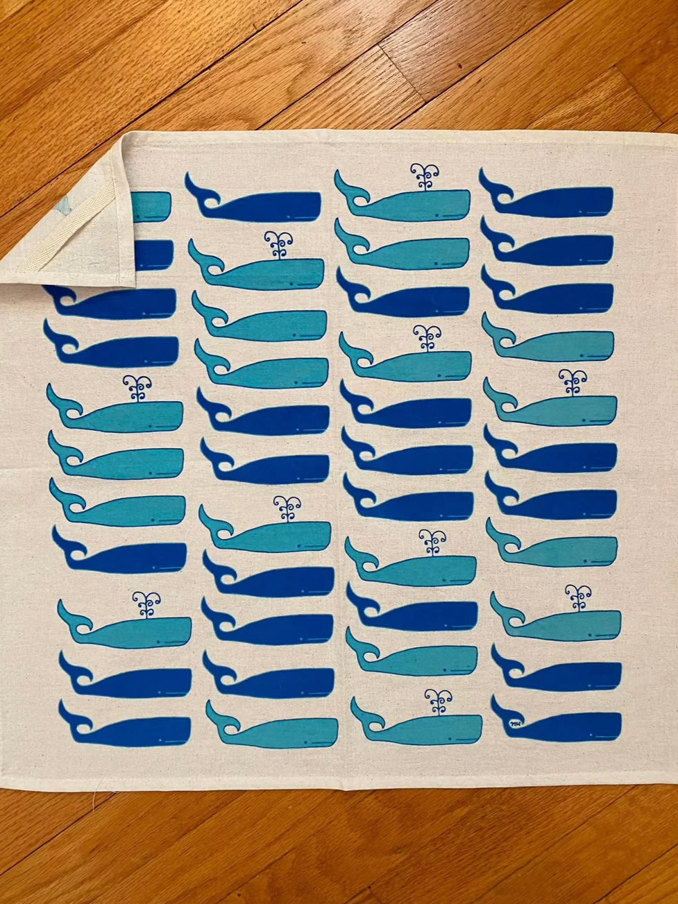 Whales Tea Towel