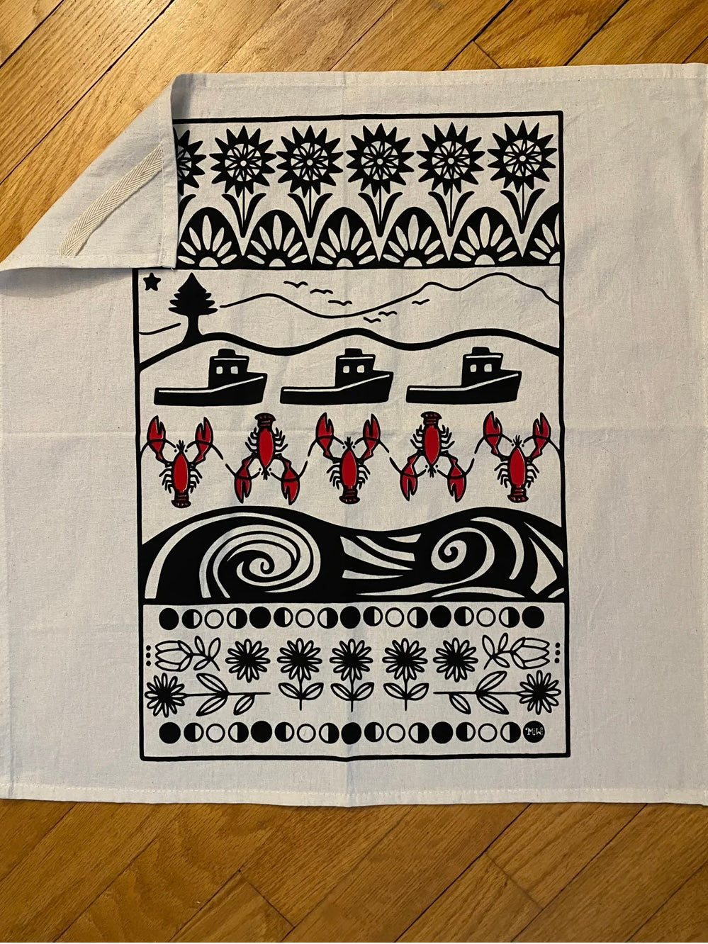 Day In Maine Tea Towel