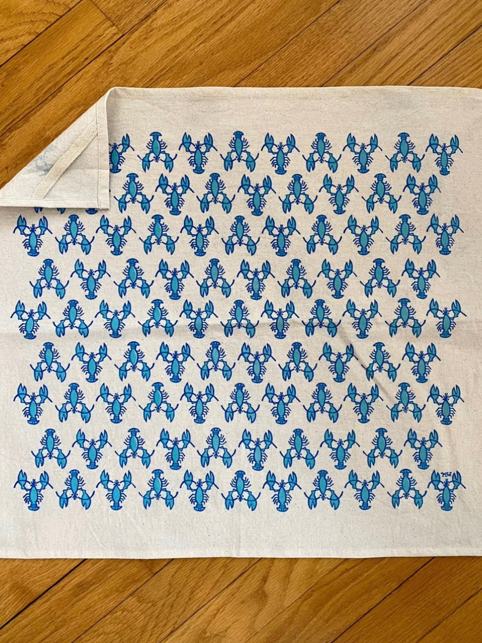 Blue Lobster Tea Towel