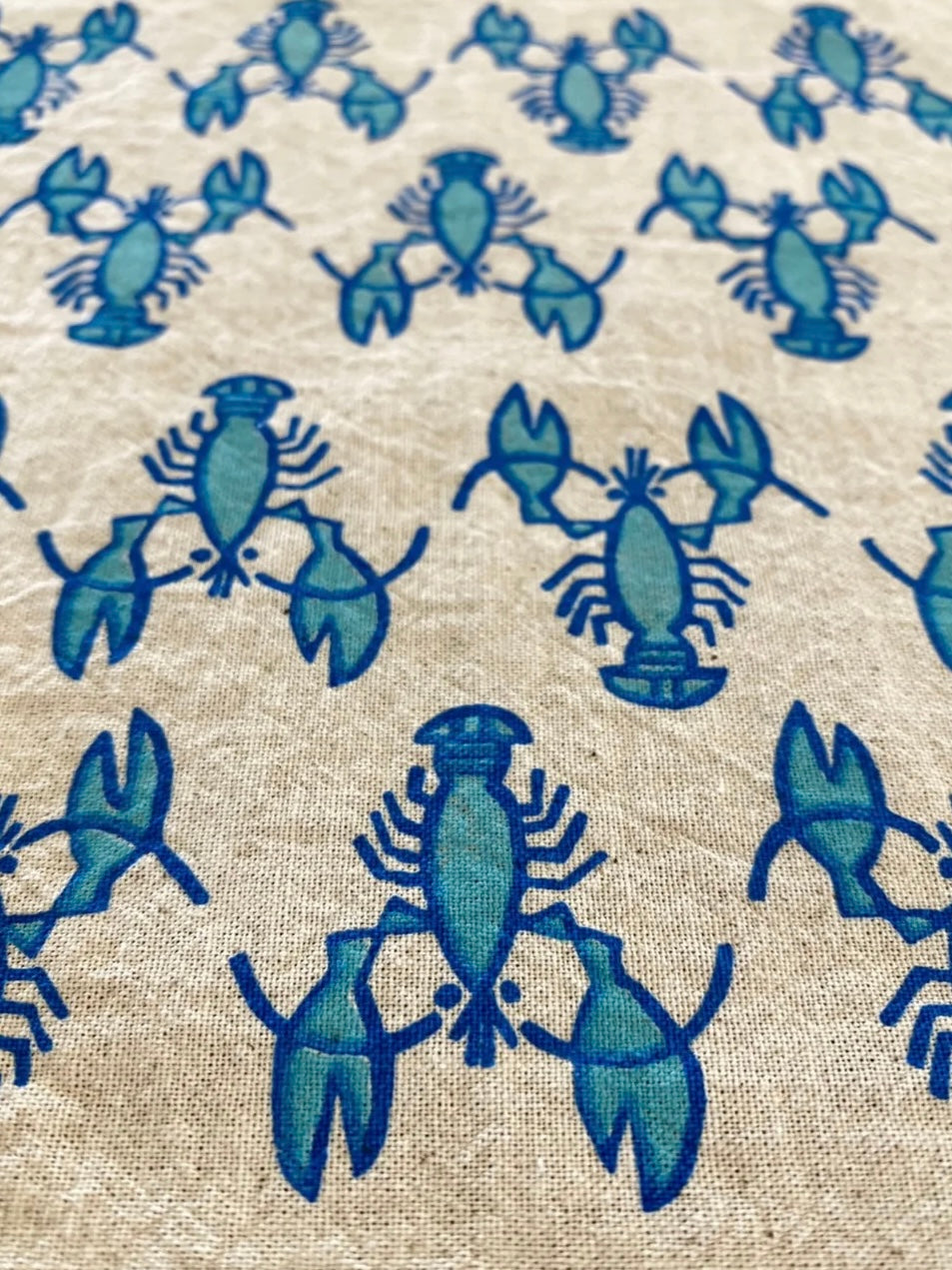 Blue Lobster Tea Towel