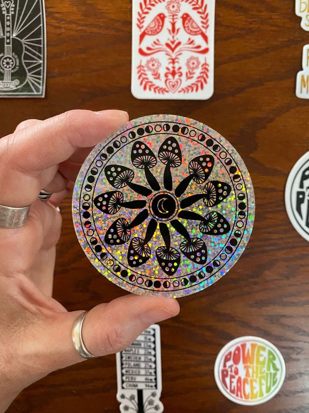 Glitter Mushroom Sticker