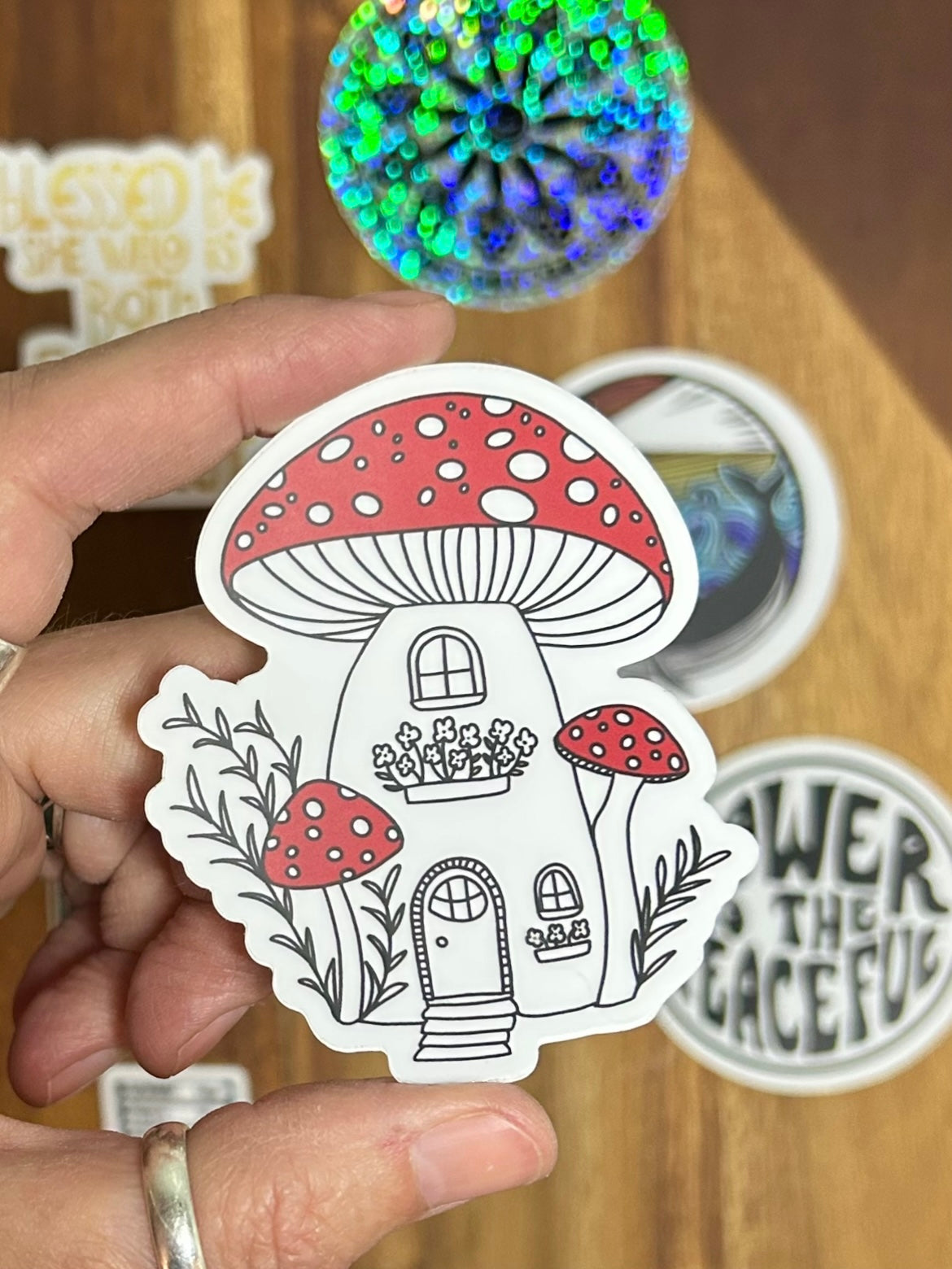 Mushroom House Sticker