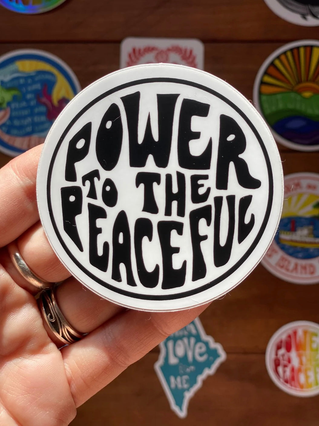 Power to the Peaceful Sticker