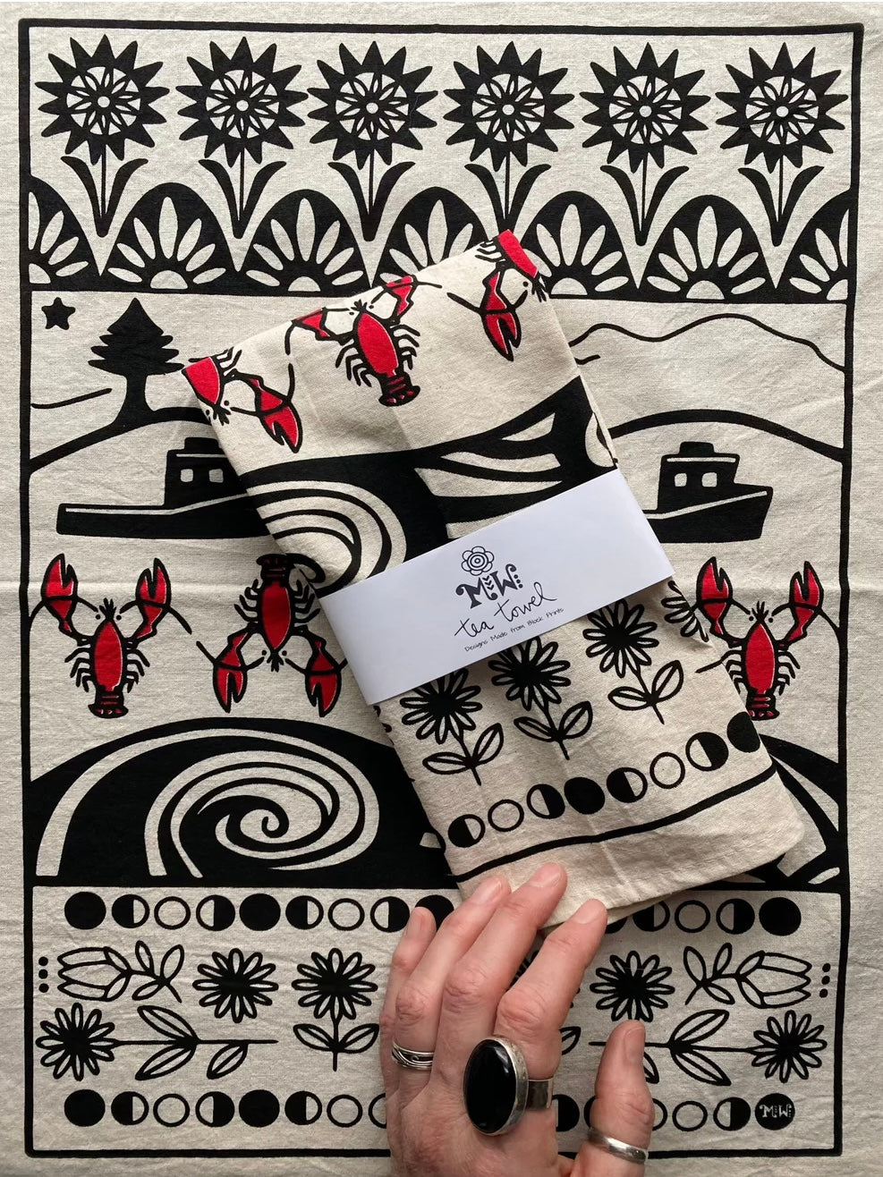 Day In Maine Tea Towel