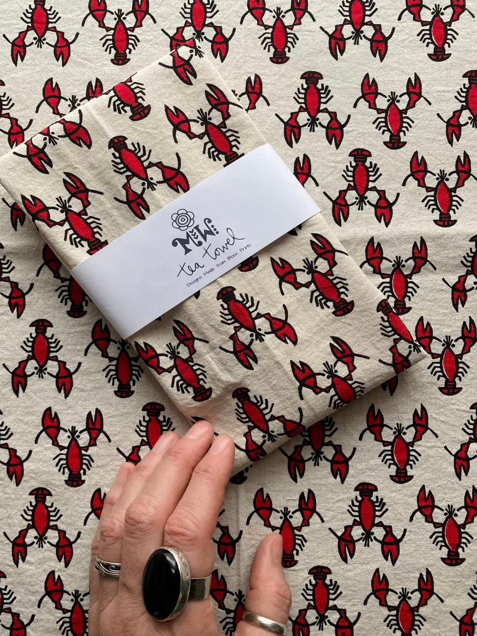 Red Lobster Tea Towel