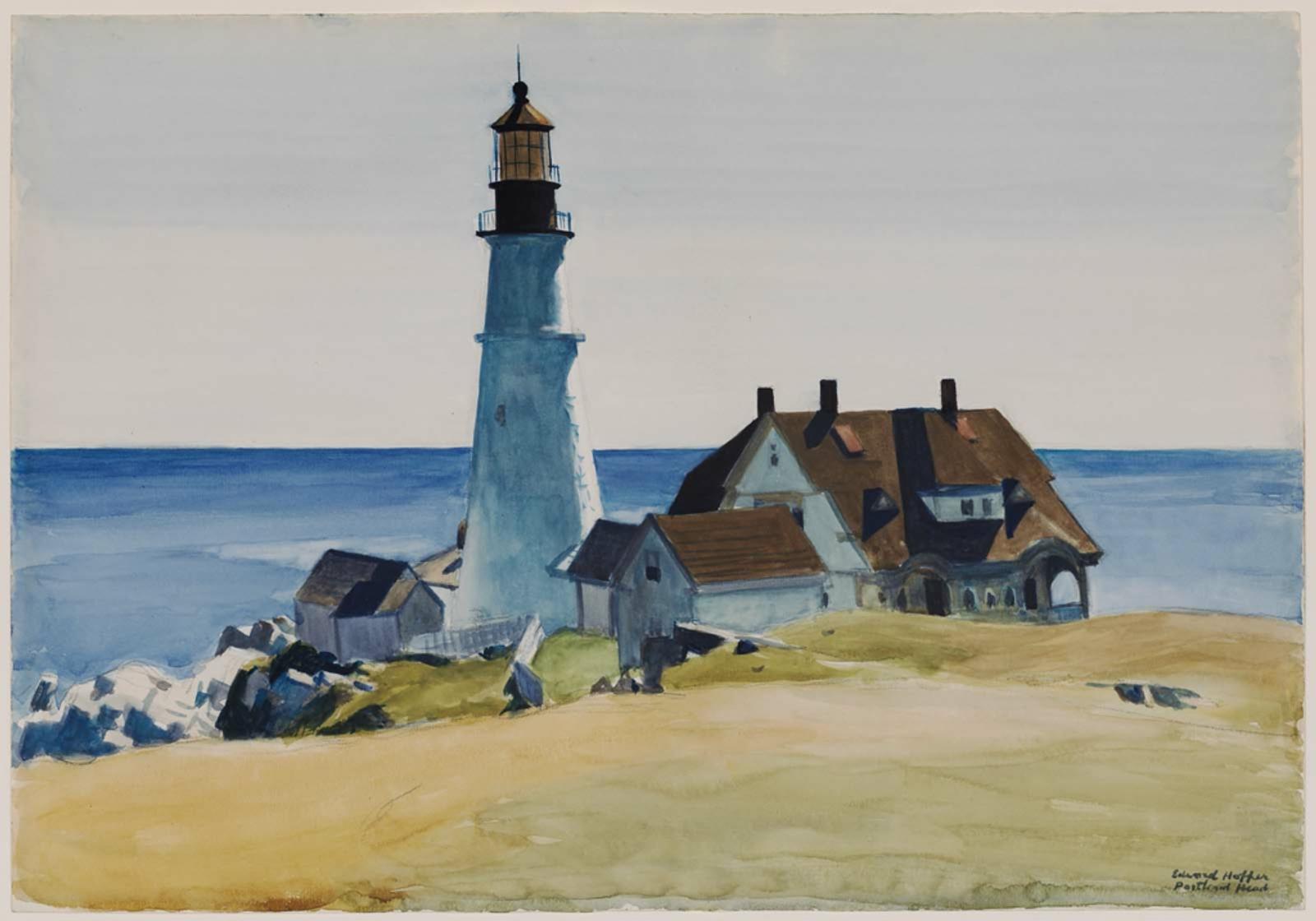 Edward Hopper – Lighthouse and Buildings, Portland Head, Cape Elizabeth, Maine