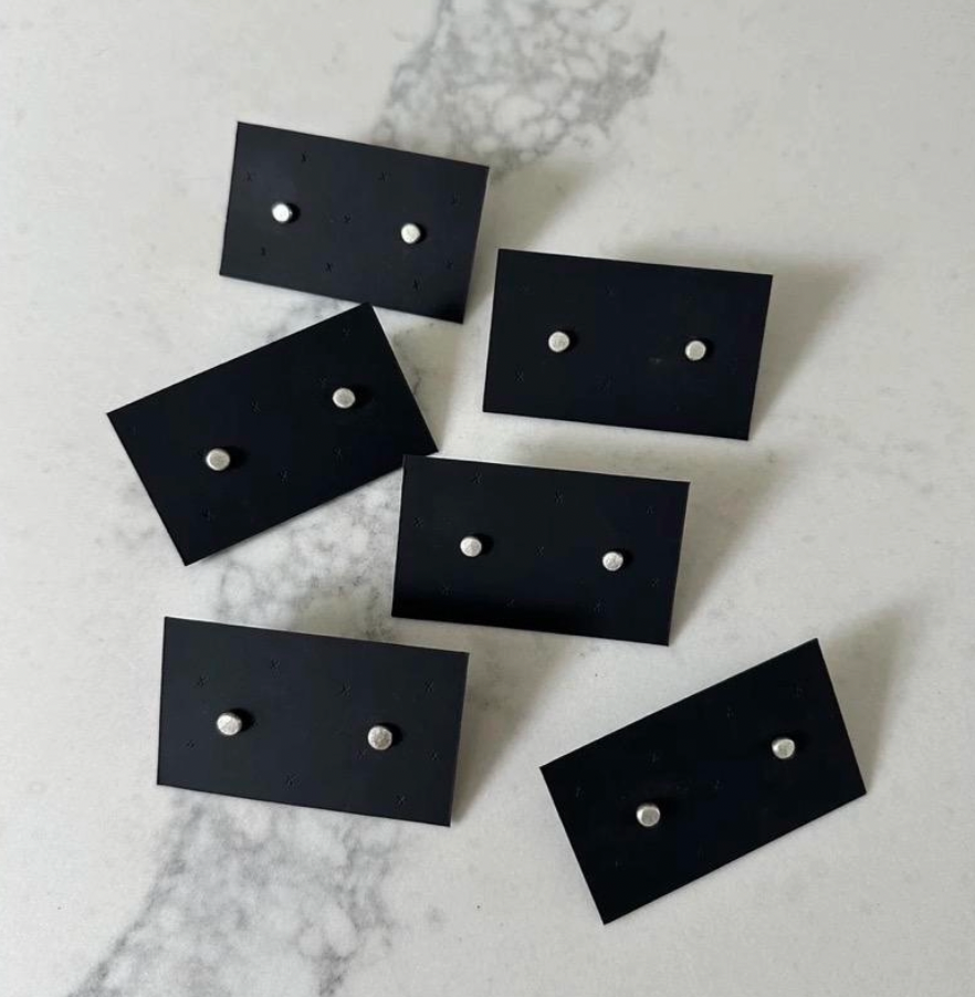 Hammered Scrap Studs – Sterling Silver