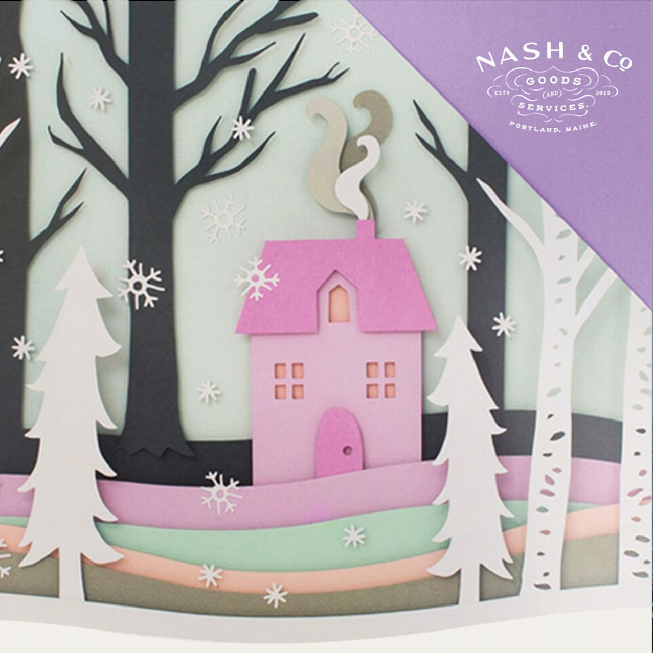 Free First Friday Winter Scene Collage Making