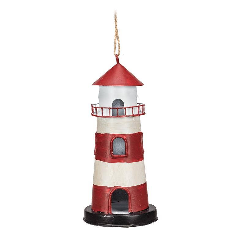 Red & White Lighthouse Ornament
