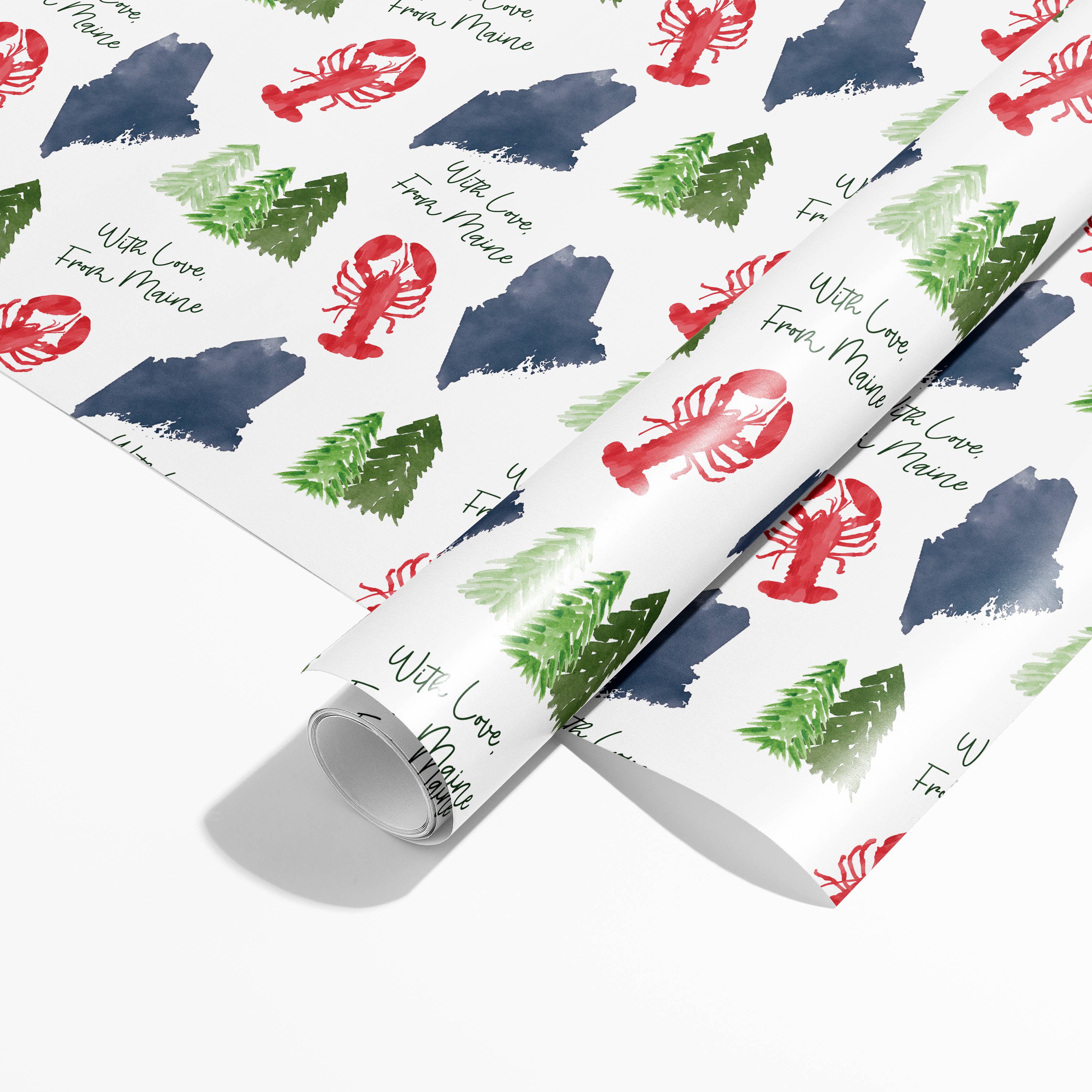 Maine Gift Wrap — “With Love, From Maine”