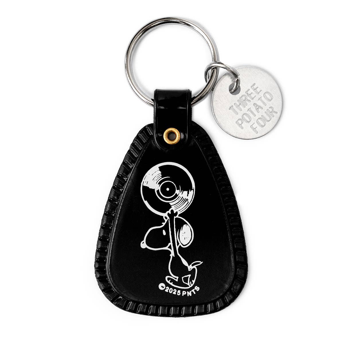 3P4 × Peanuts® “Snoopy Record” Saddle Keychain