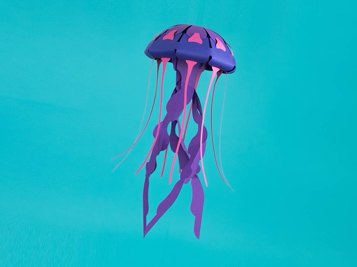 Jellyfish 3D Paper Figure by Plego | Sea Collection | No Glue Needed