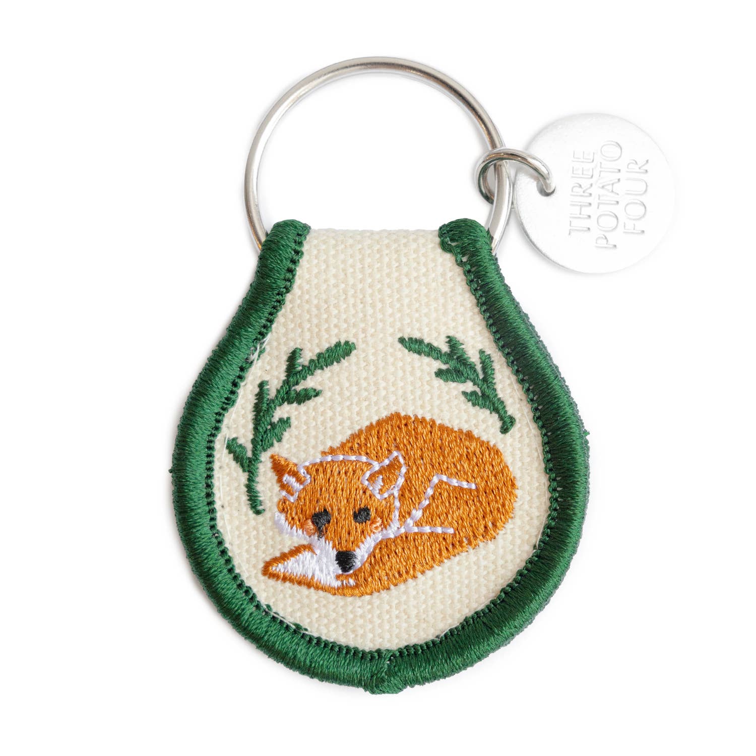 Patch Keychain “Fox” – Embroidered Cotton
