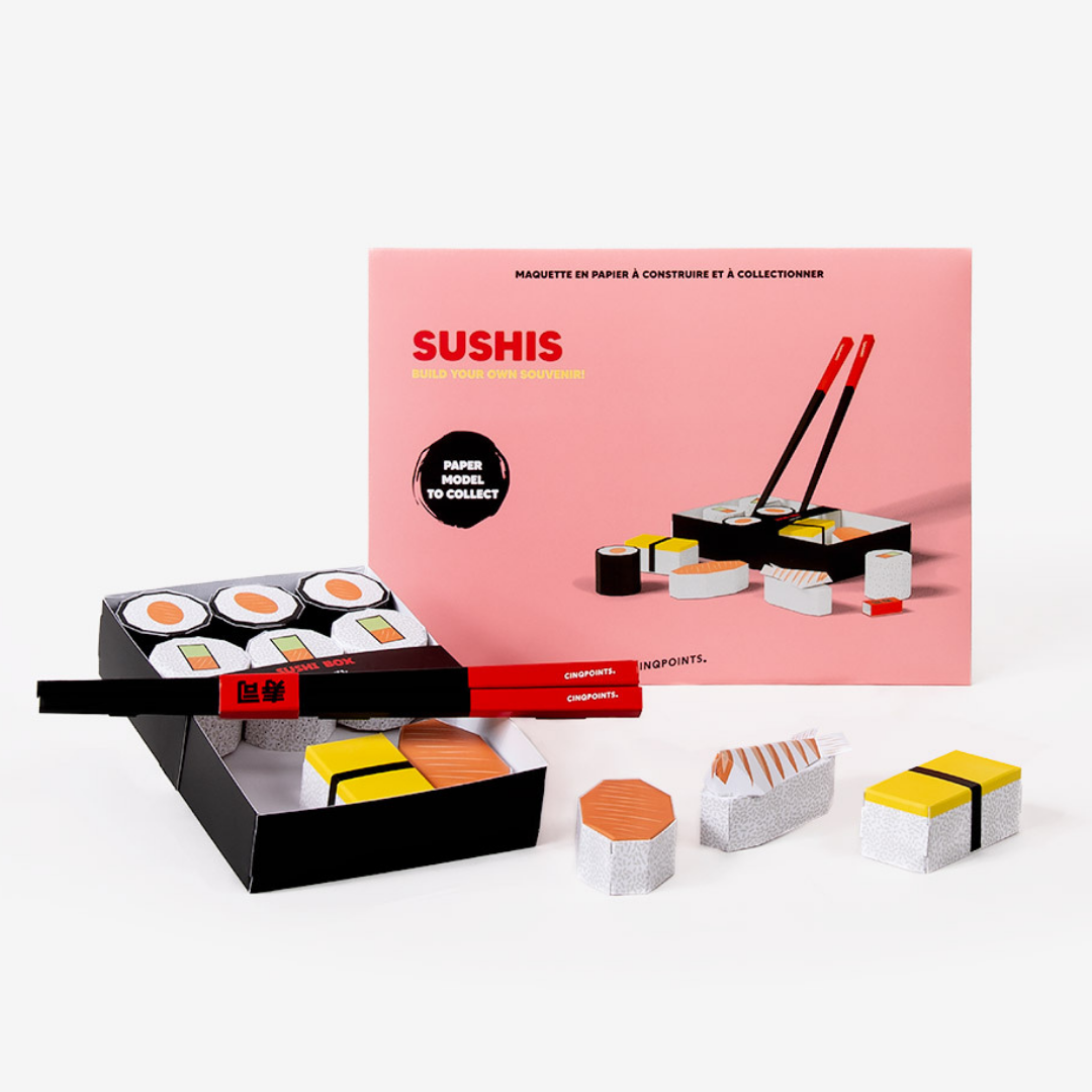3D Paperfood Sushi by Cinqpoints | DIY Paper Model | Eco-Friendly