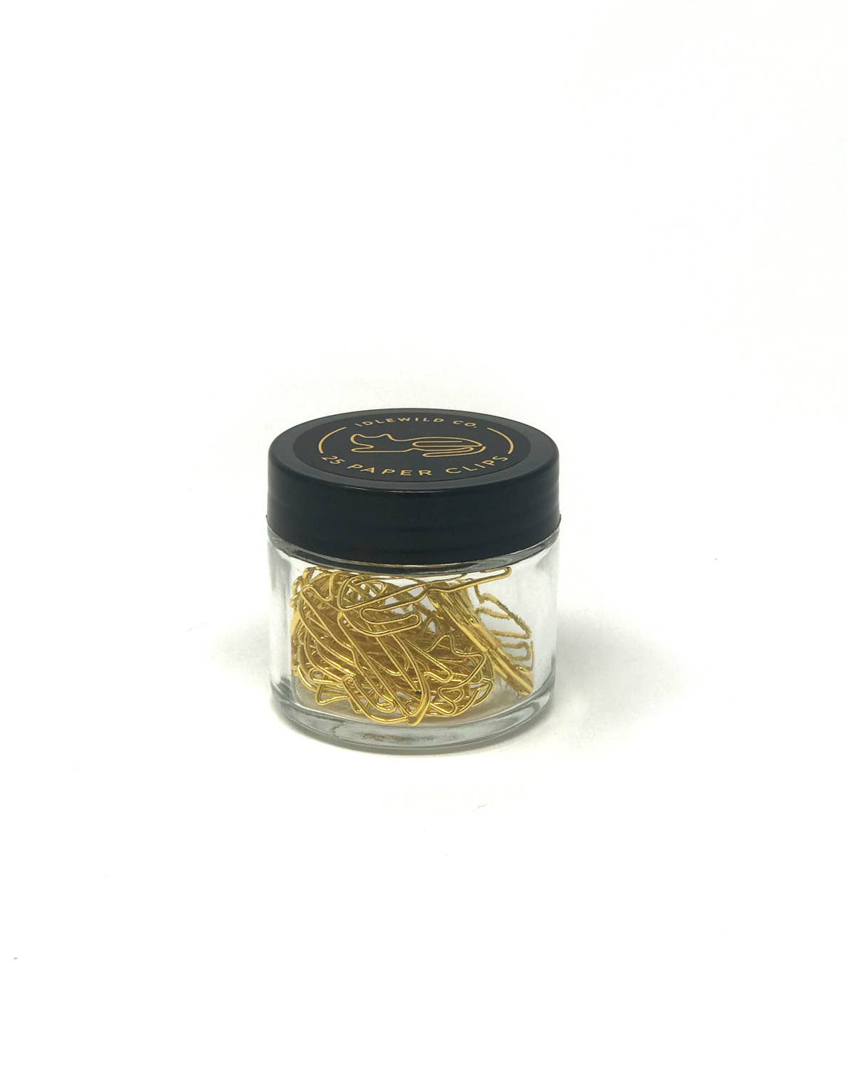 Cat Gold-Plated Paper Clips — Jar of 25