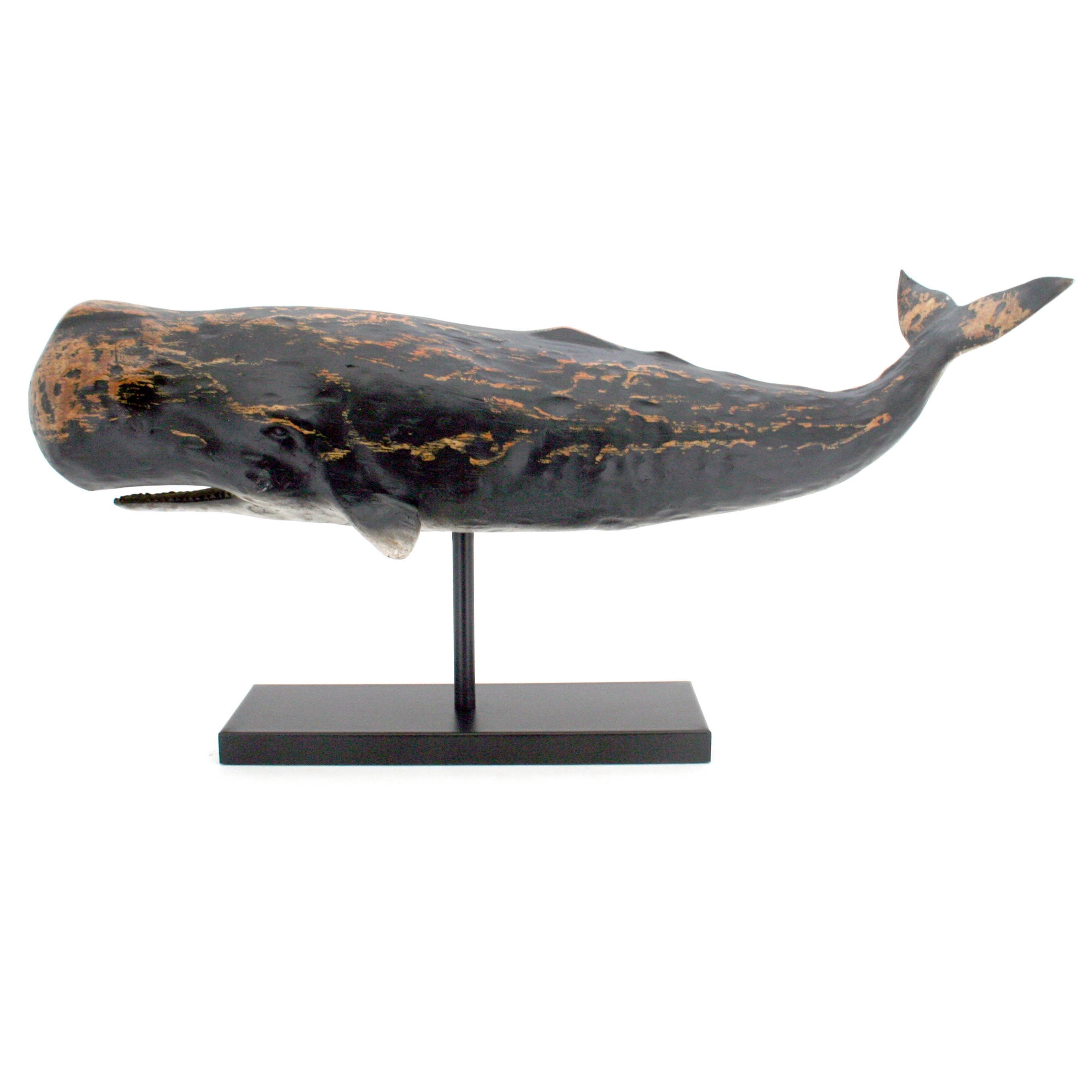 Black Sperm Whale Sculpture
