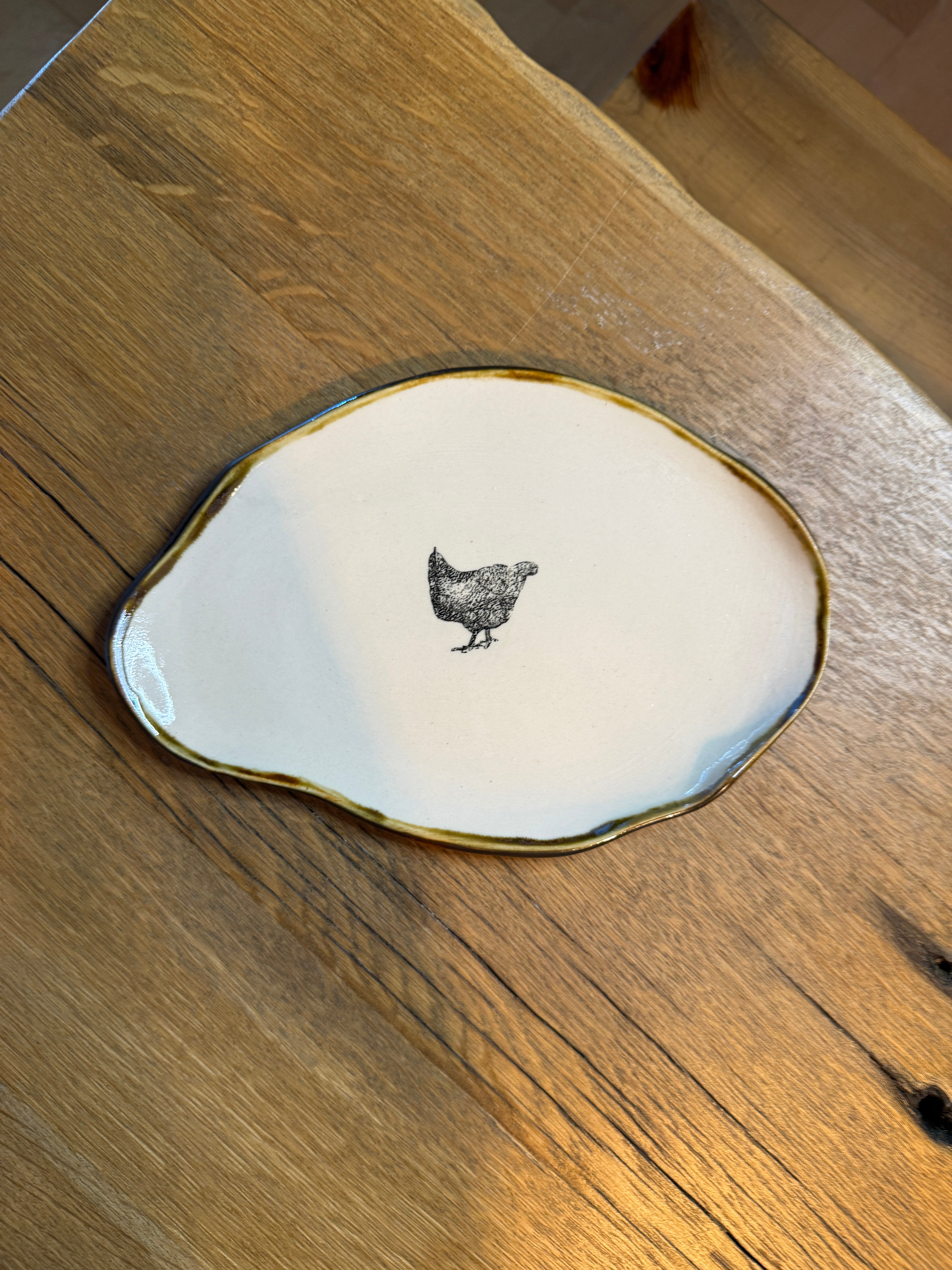 Organic Chicken Plate (Medium, Walnut)