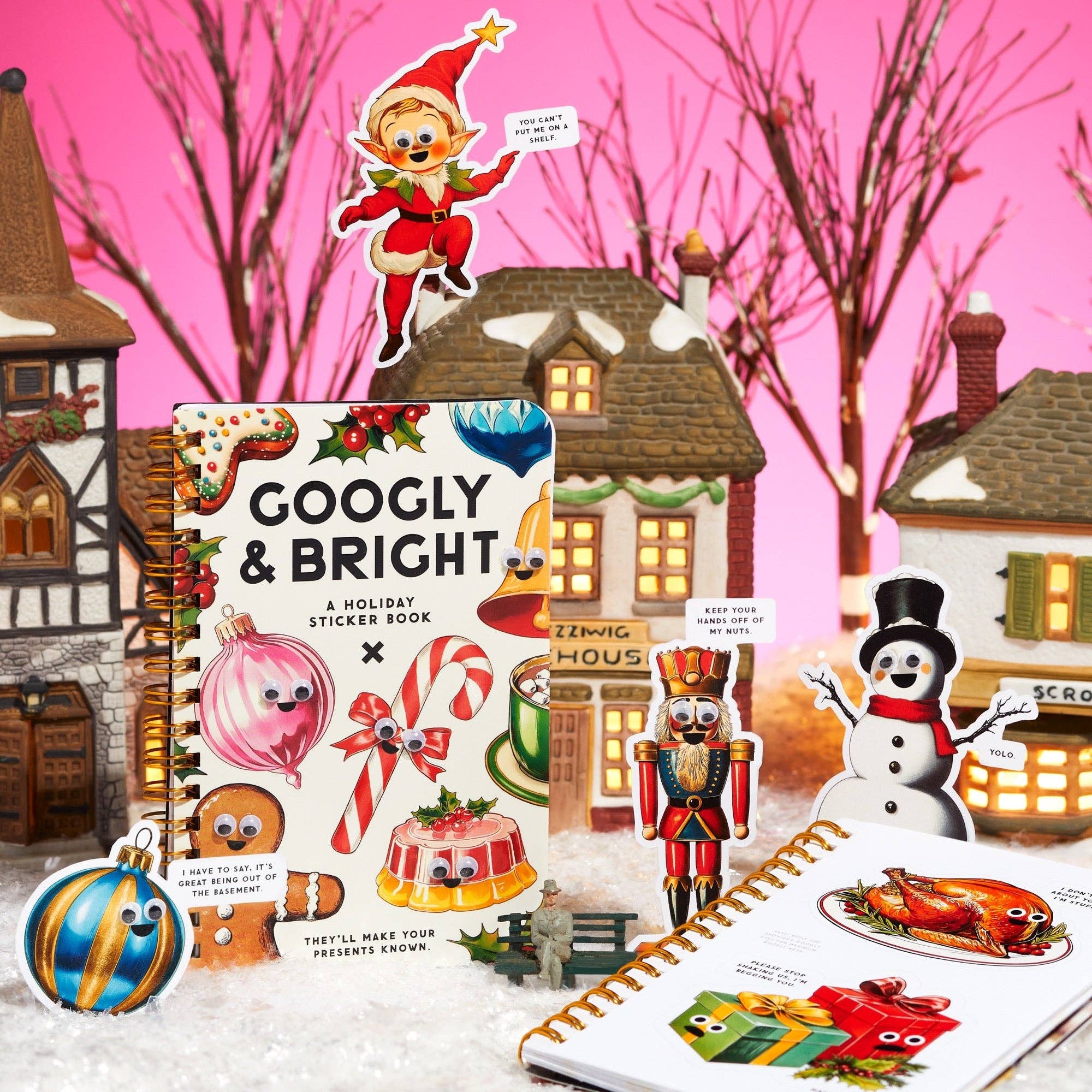 Googly & Bright Holiday Sticker Book by Brass Monkey