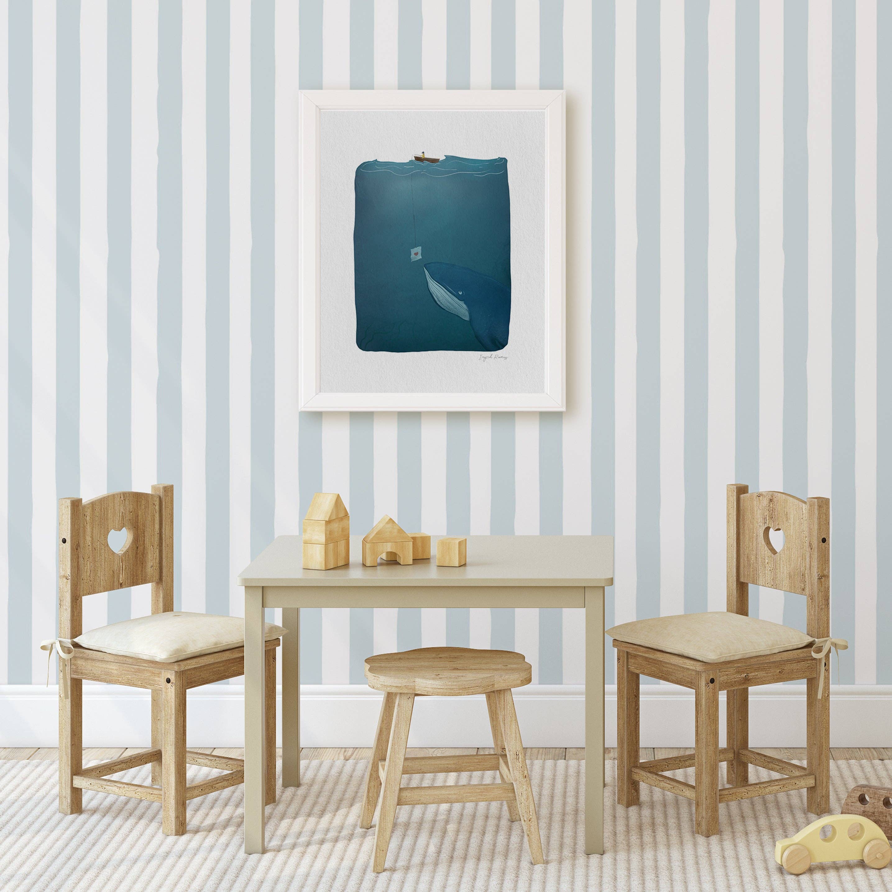 Love Note Whale Art Print 11 x 14