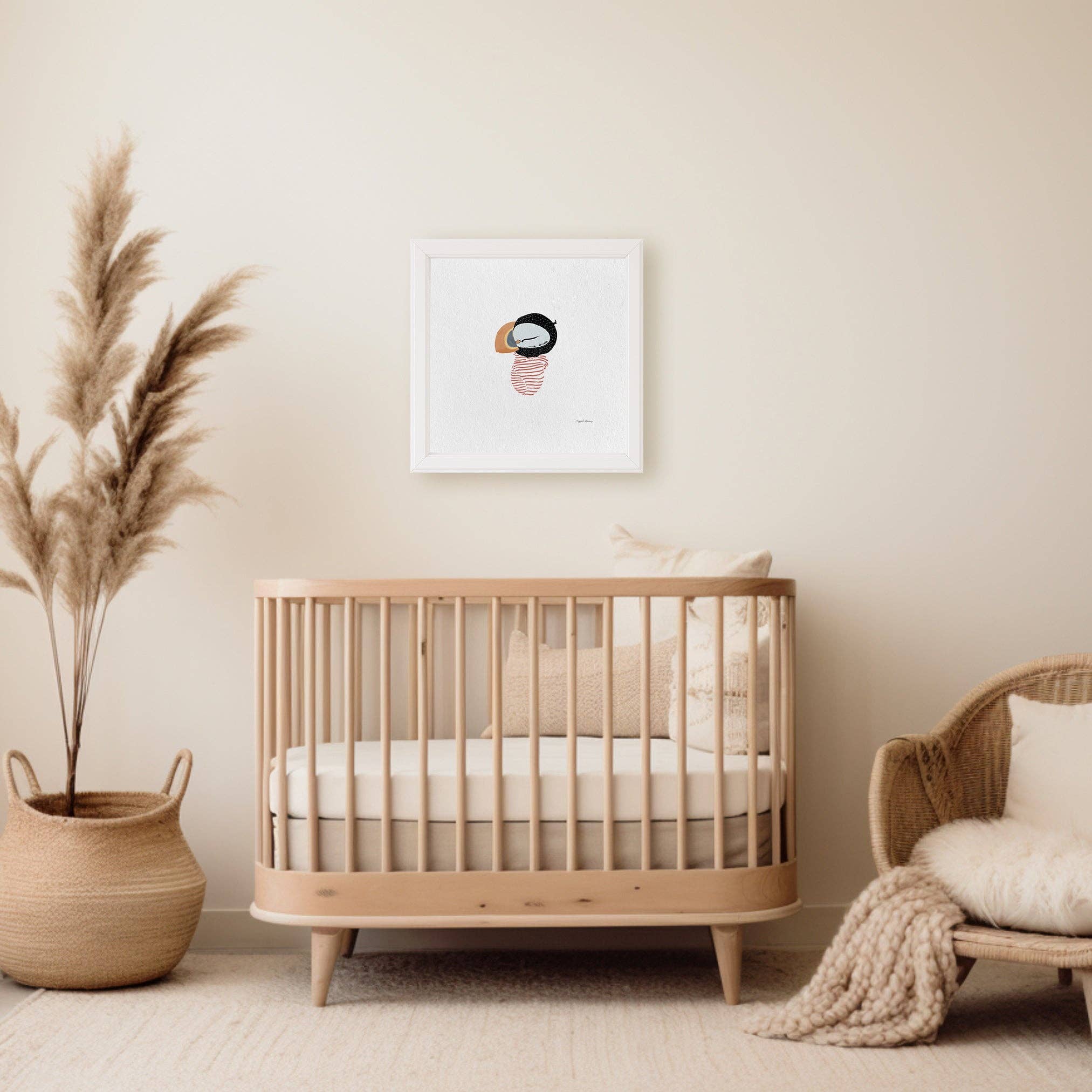 Baby Puffin Art Print 12 x 12