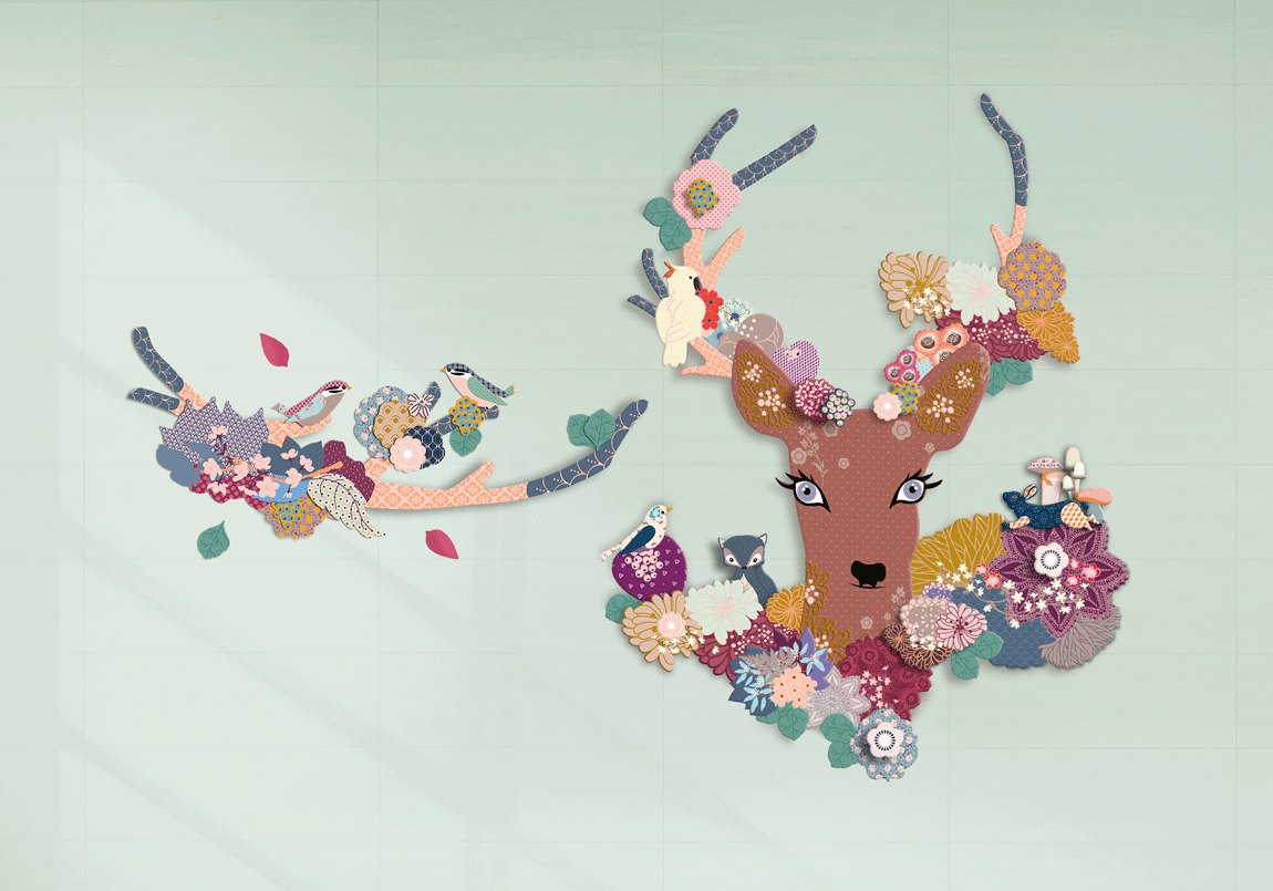 The Flowered Doe Creative Kit by Mon Petit Art | DIY Wall Decor | Forest Theme