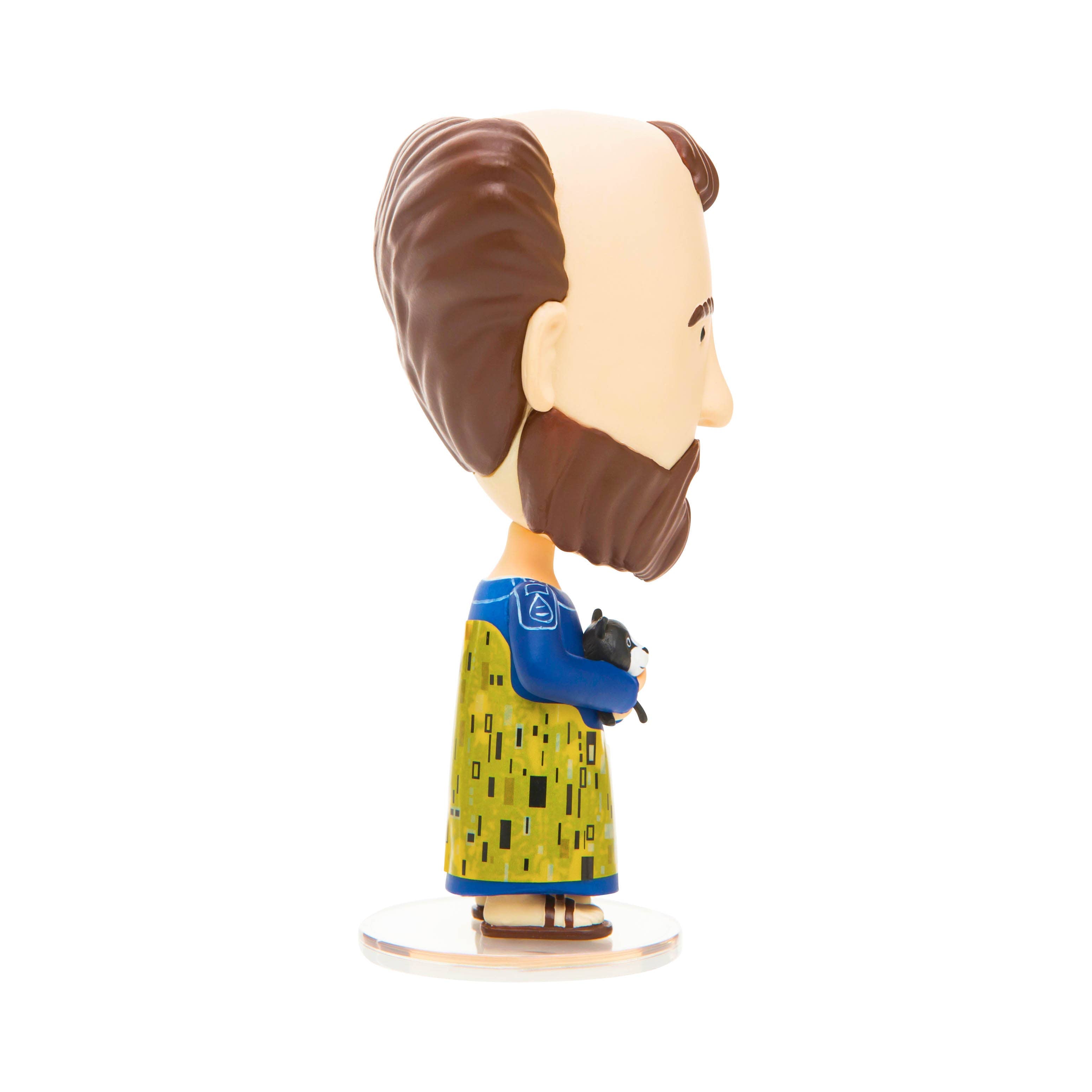 Gustav Klimt Figurine | 5" Art History Collectible | Golden Phase Stickers