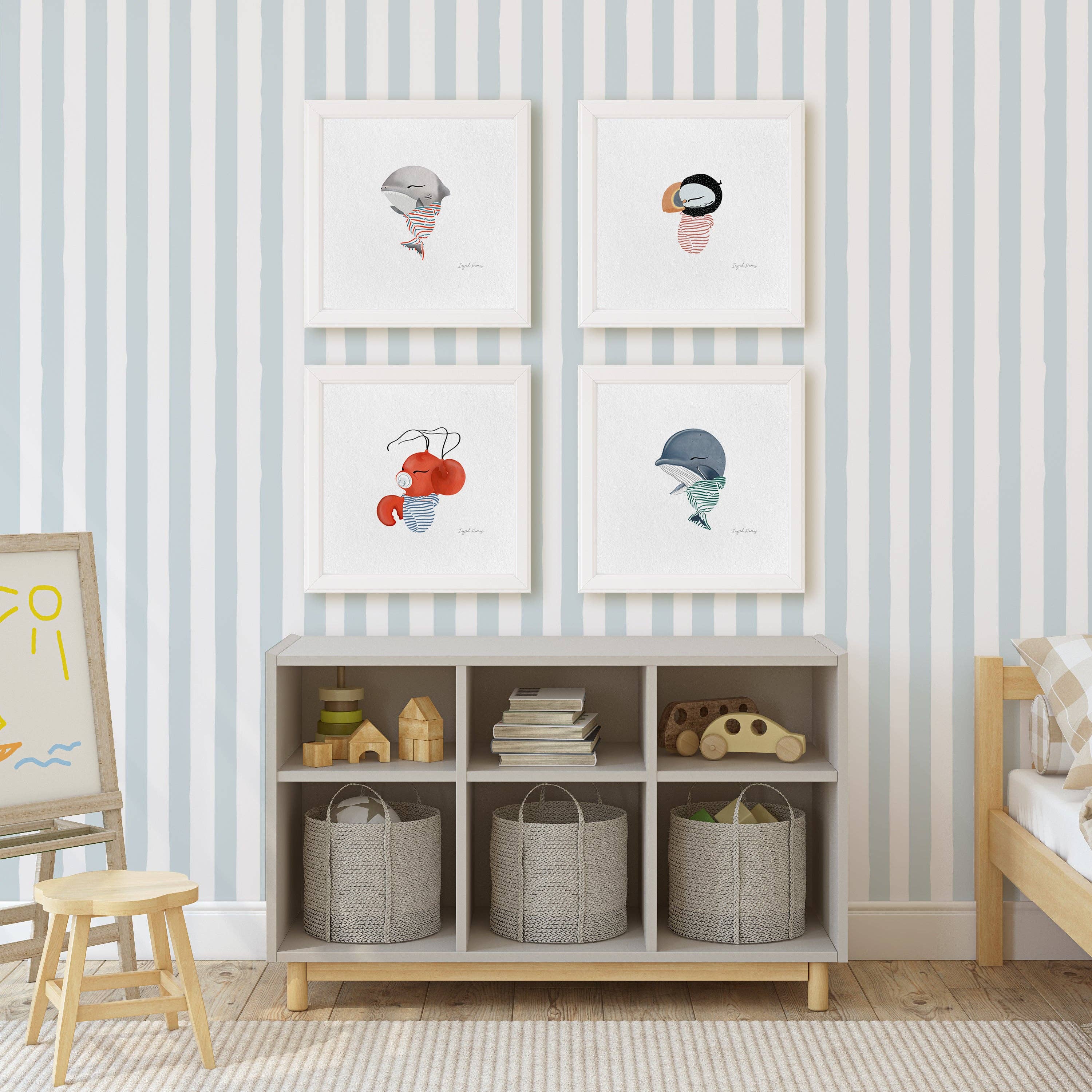Baby Puffin Art Print 12 x 12