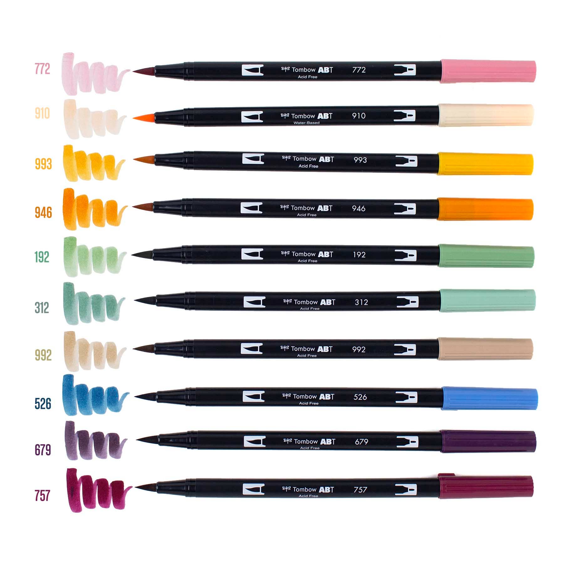Tombow Dual Brush Pen Art Markers – Cottage Palette (10-Pack)