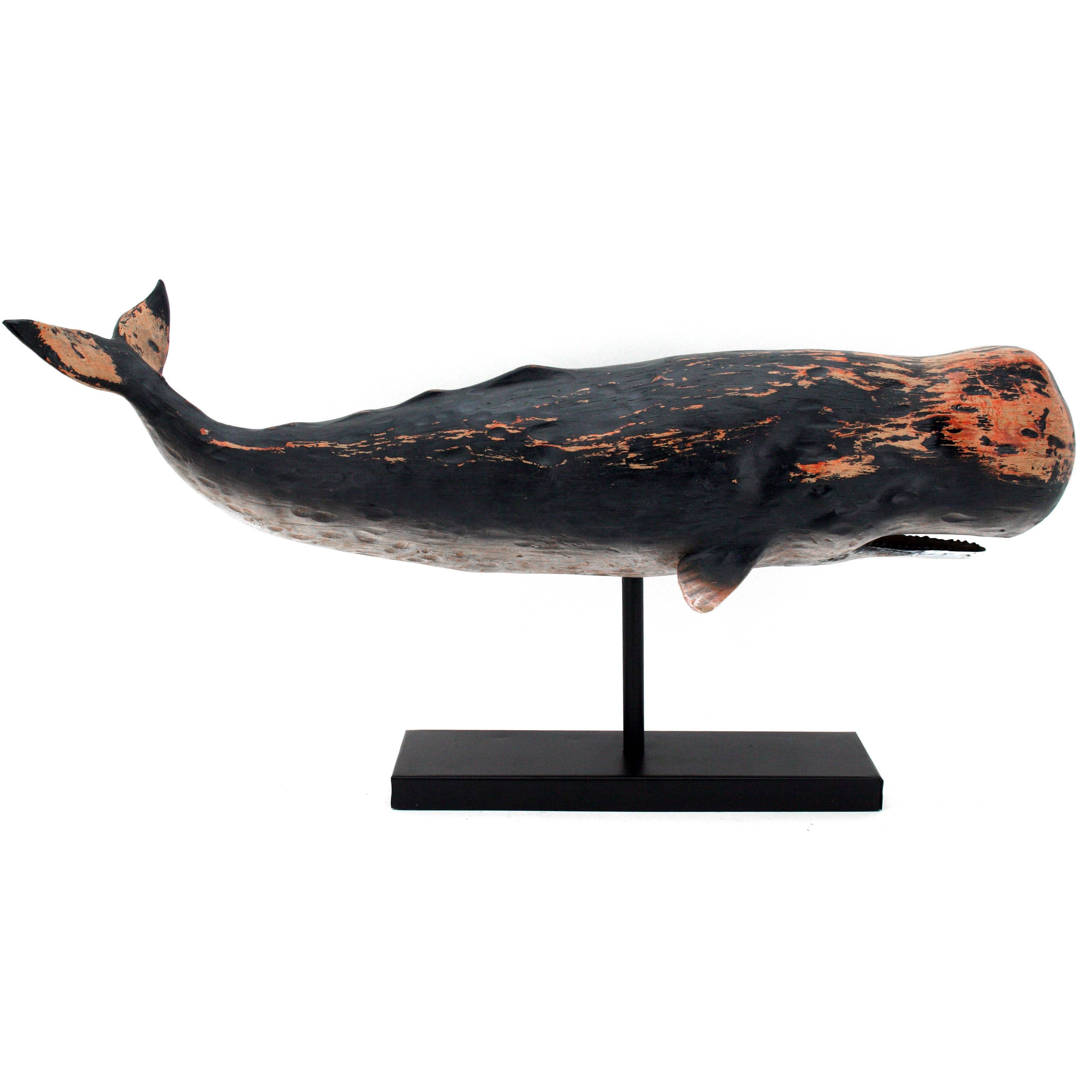 Black Sperm Whale Sculpture