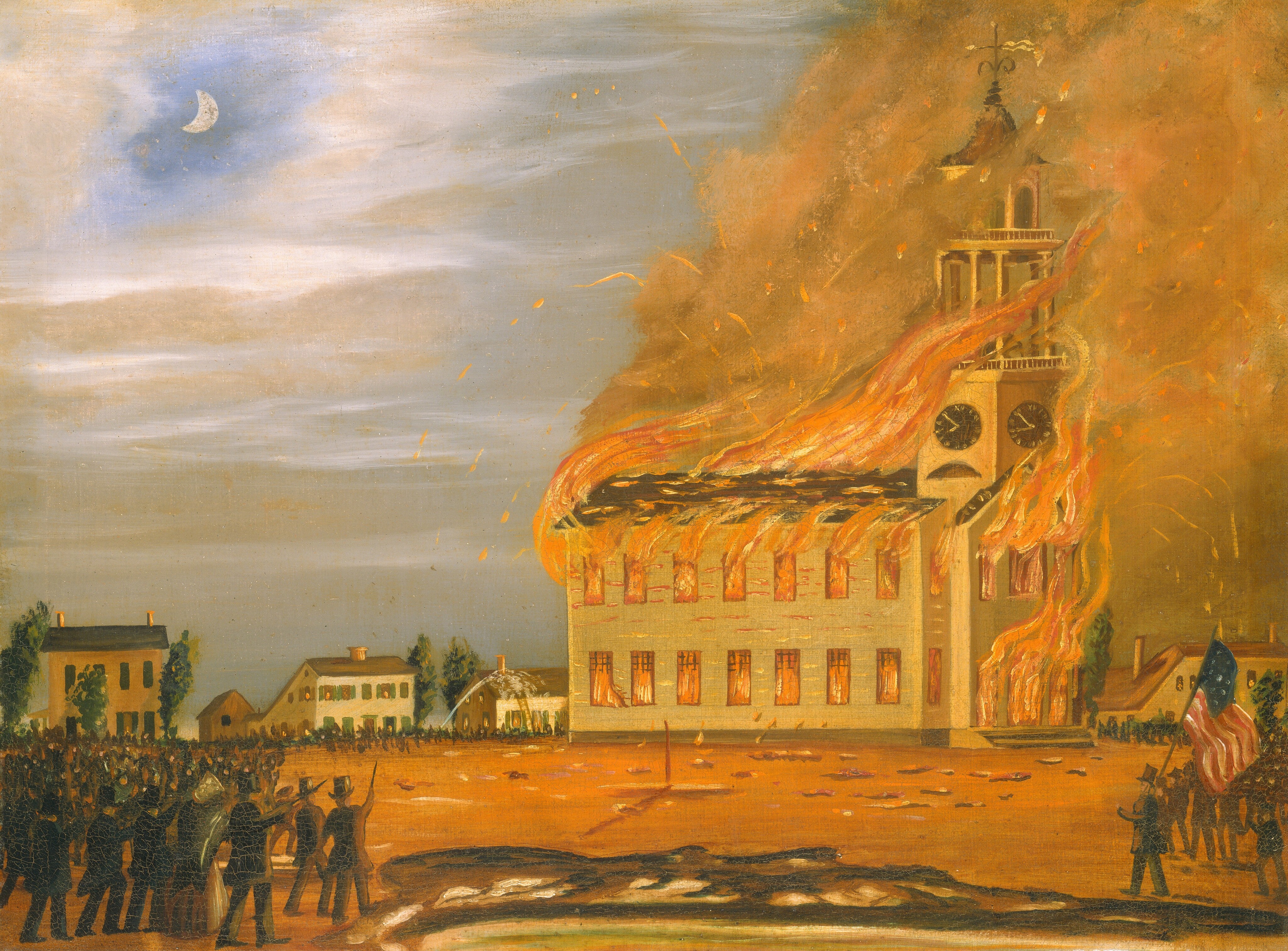John Hilling – Burning of Old South Church, Bath, Maine