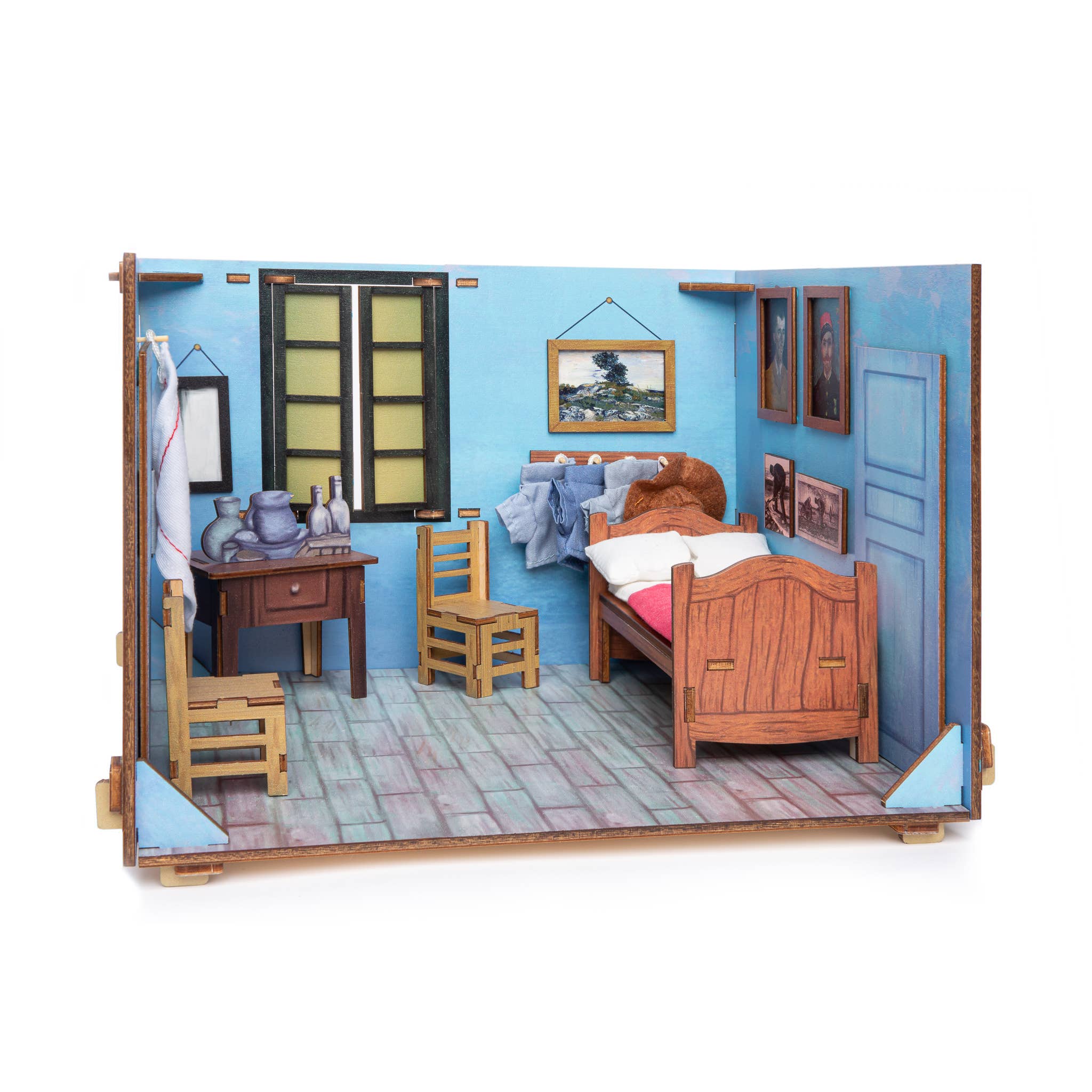 Van Gogh Bedroom in Arles Miniature Room | 9" Diorama | Easy Assembly