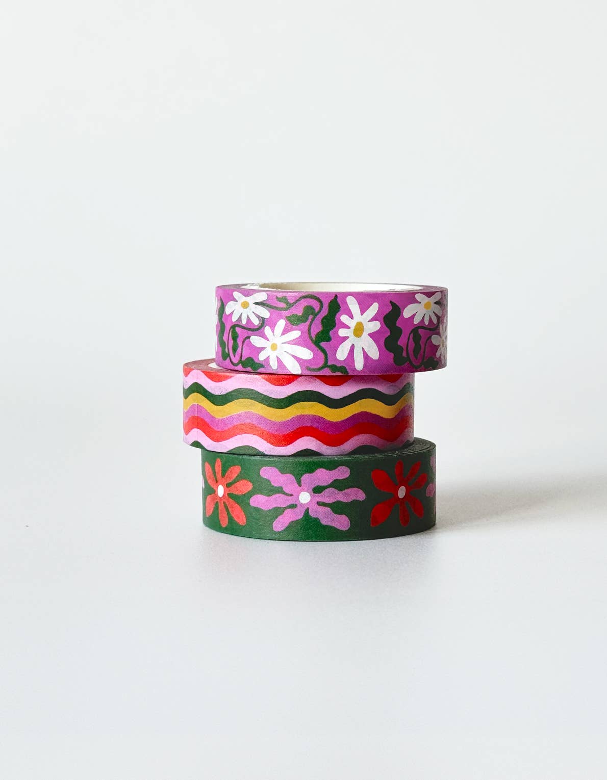 Wavy Daisy Washi Tape — Set of 3