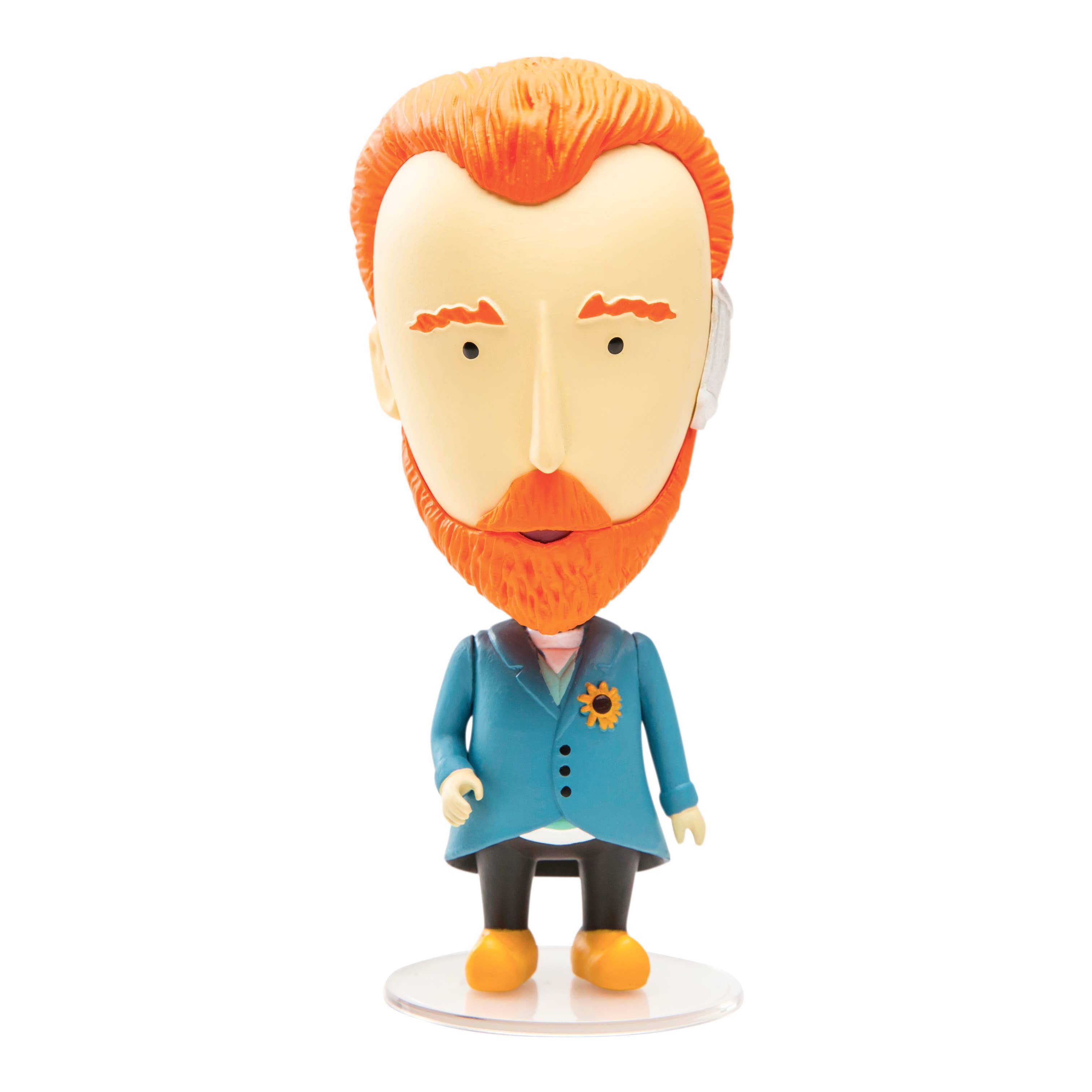 Vincent van Gogh Figurine | 5" Art History Collectible | 2 Removable Ears + Bandaged Ear