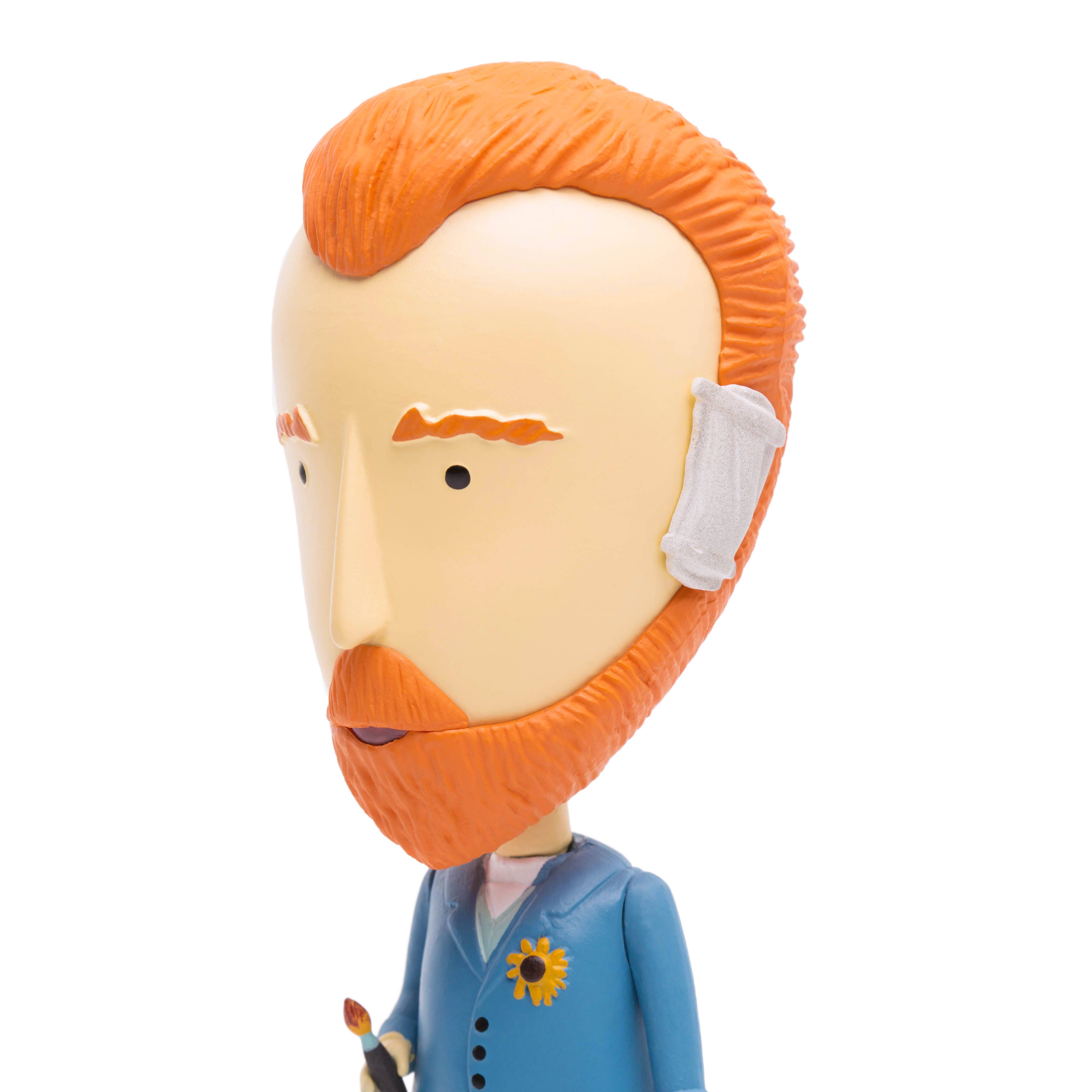 Vincent van Gogh Figurine | 5" Art History Collectible | 2 Removable Ears + Bandaged Ear