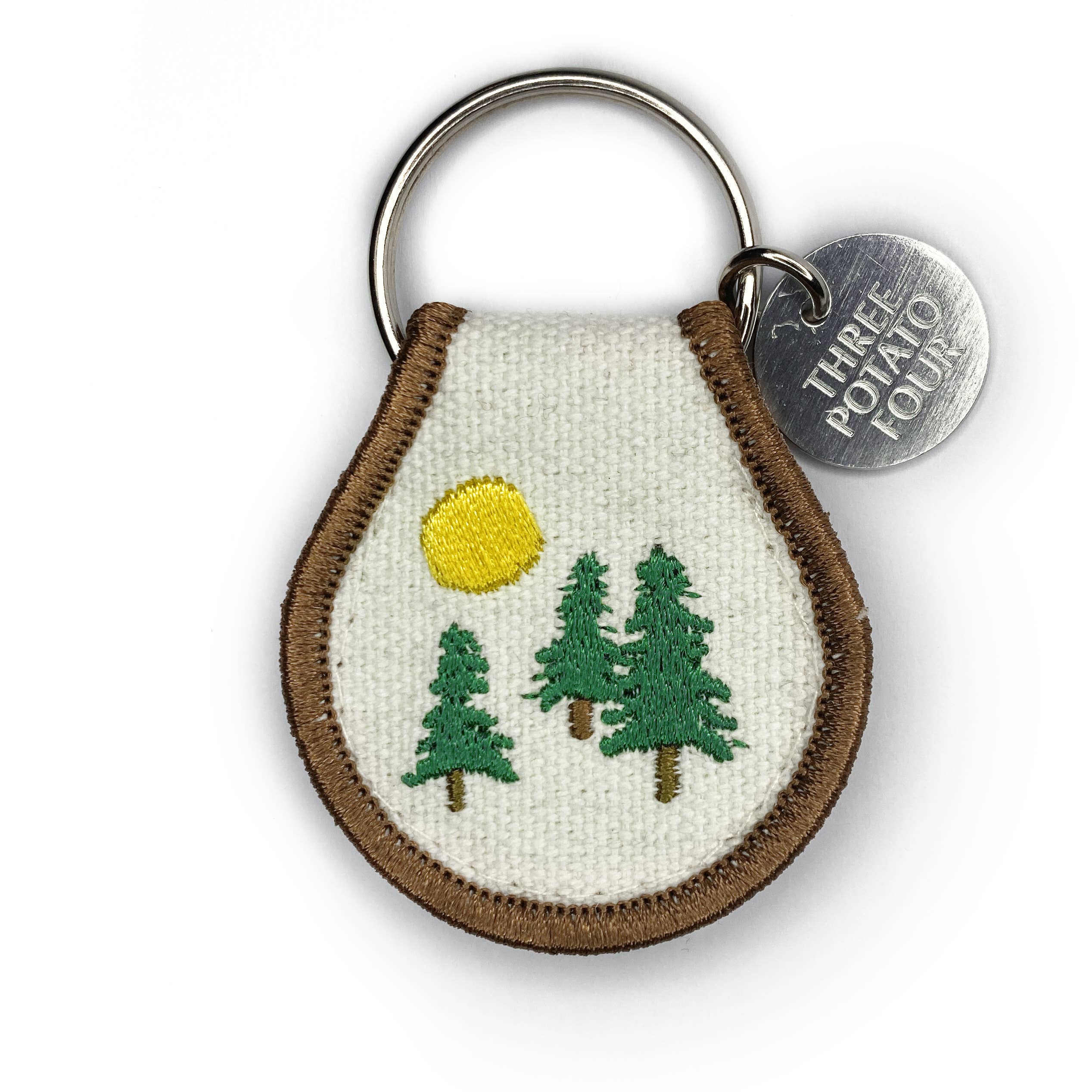 Patch Keychain “Evergreen” – Embroidered Cotton