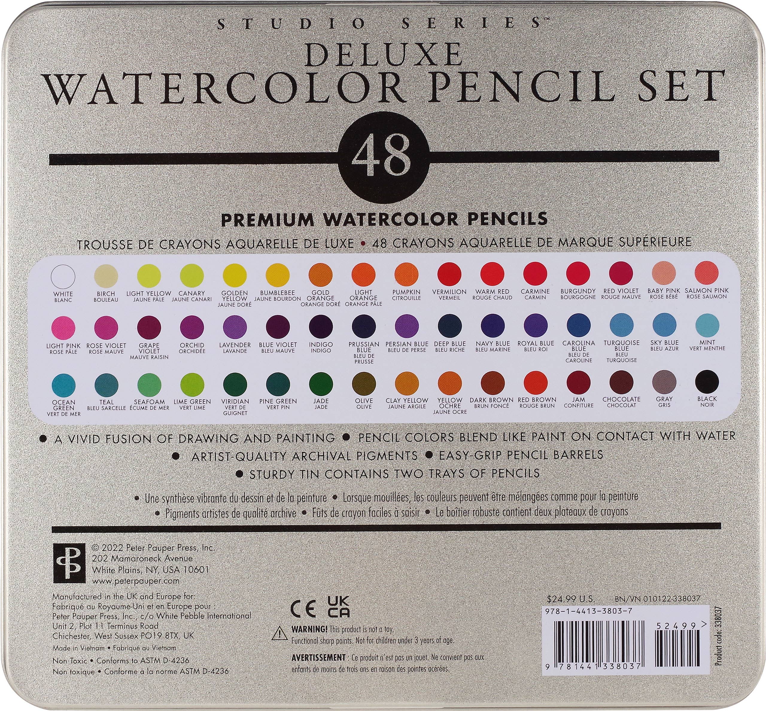 Studio Series Watercolor Pencil Set – 48 Piece