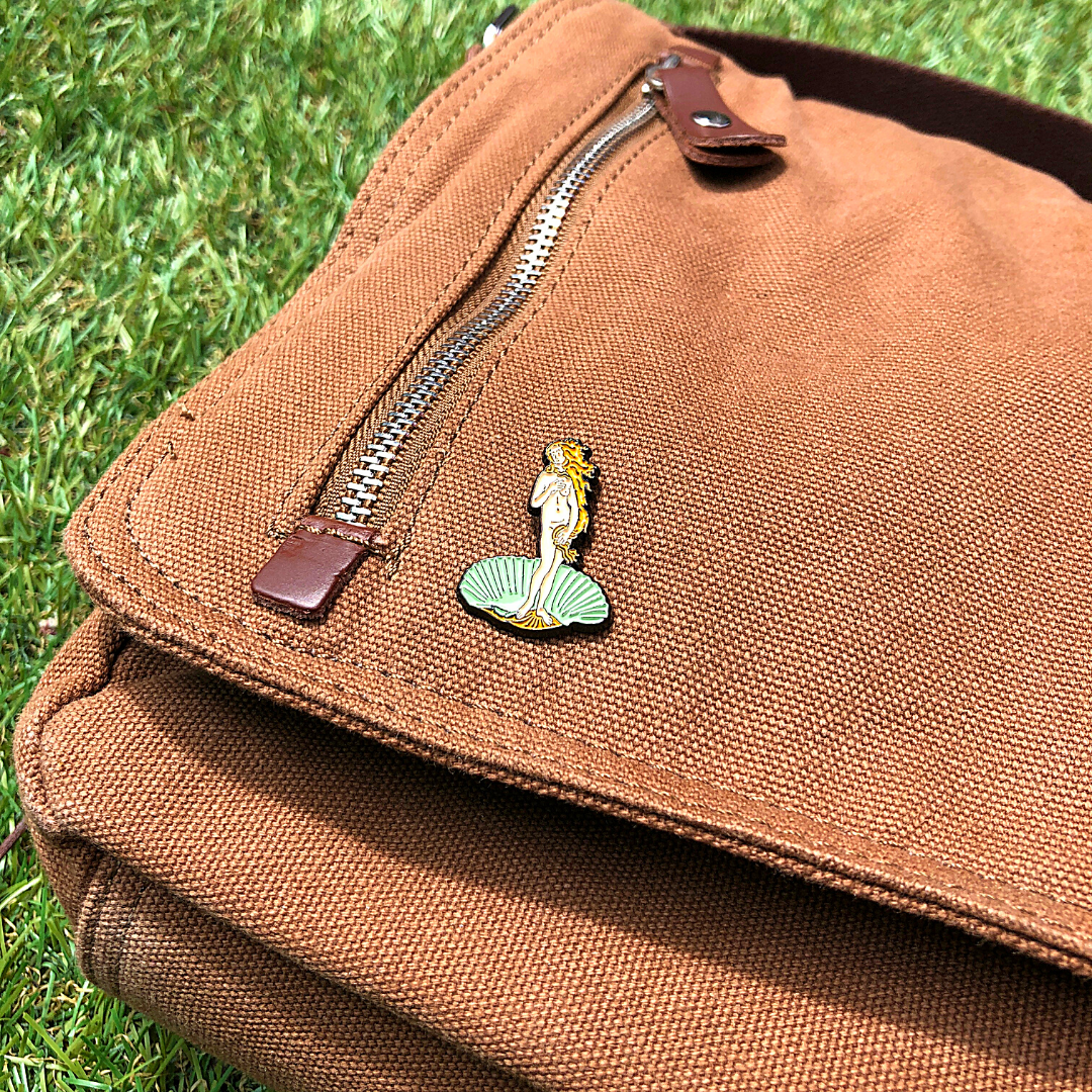 Birth of Venus Enamel Pin by Botticelli | 1.25" Soft Enamel | 6 Colors