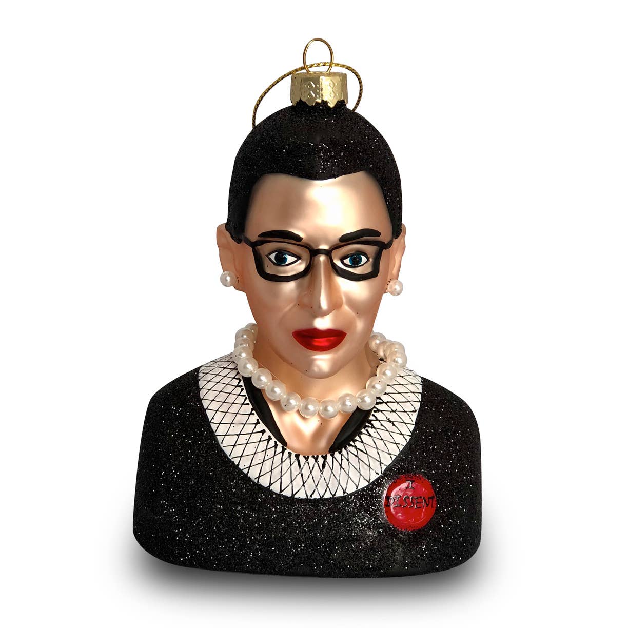 Notorious RBG Glass Ornament — “Women We Admire” Collection